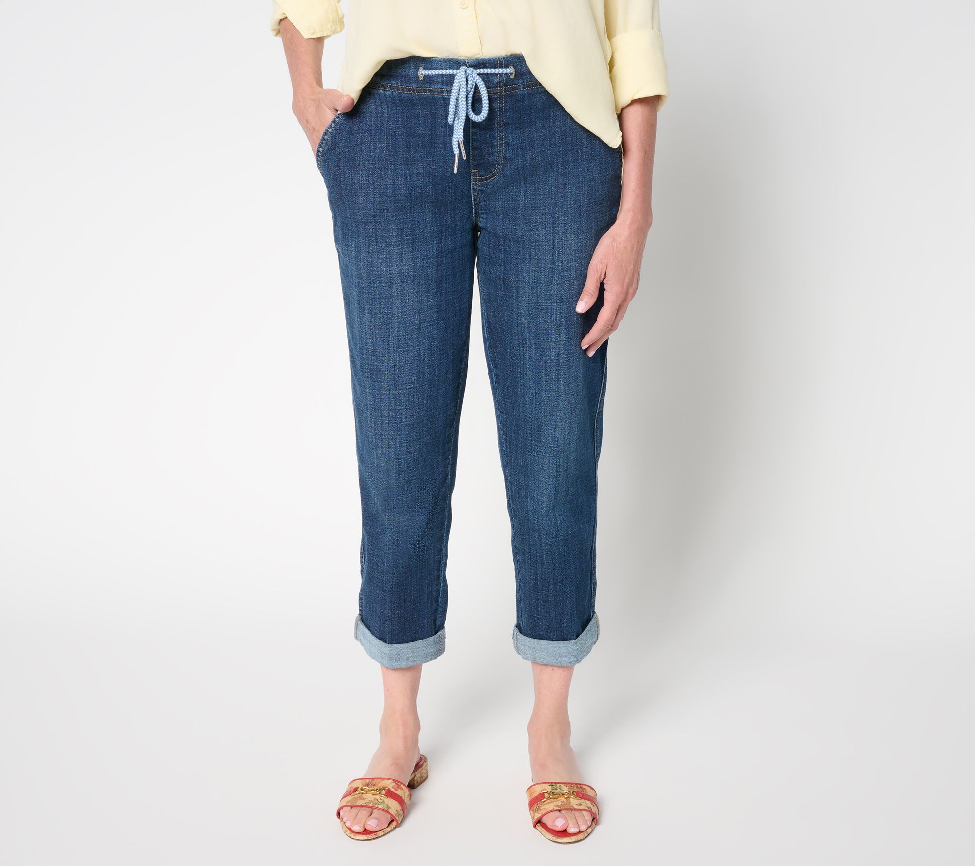 Liverpool Los Angeles Rascal Tie Front Cuffed Pant