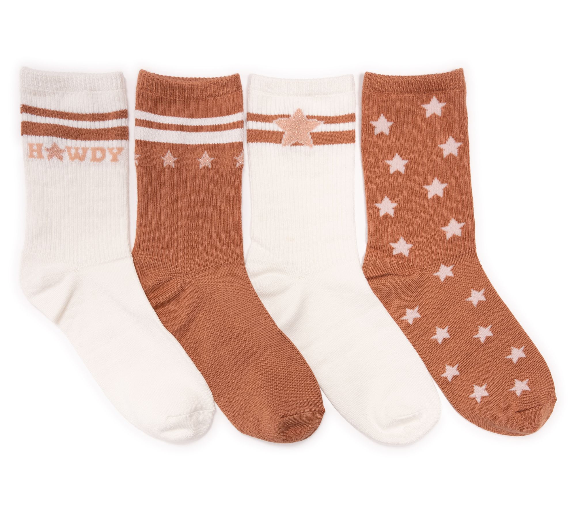 MUK LUKS Cowgirl Cutie Howdy Crew Socks