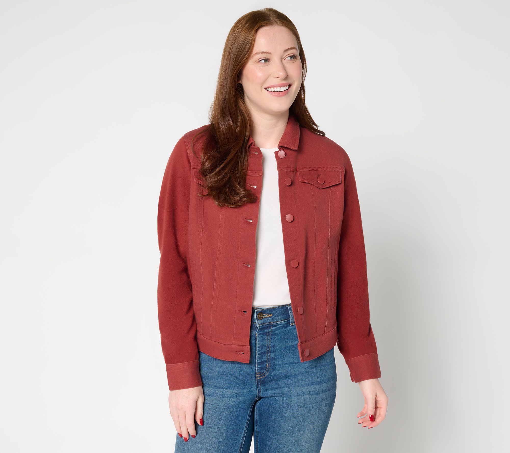 Belle by Kim Gravel Twill & Fleece Jacket