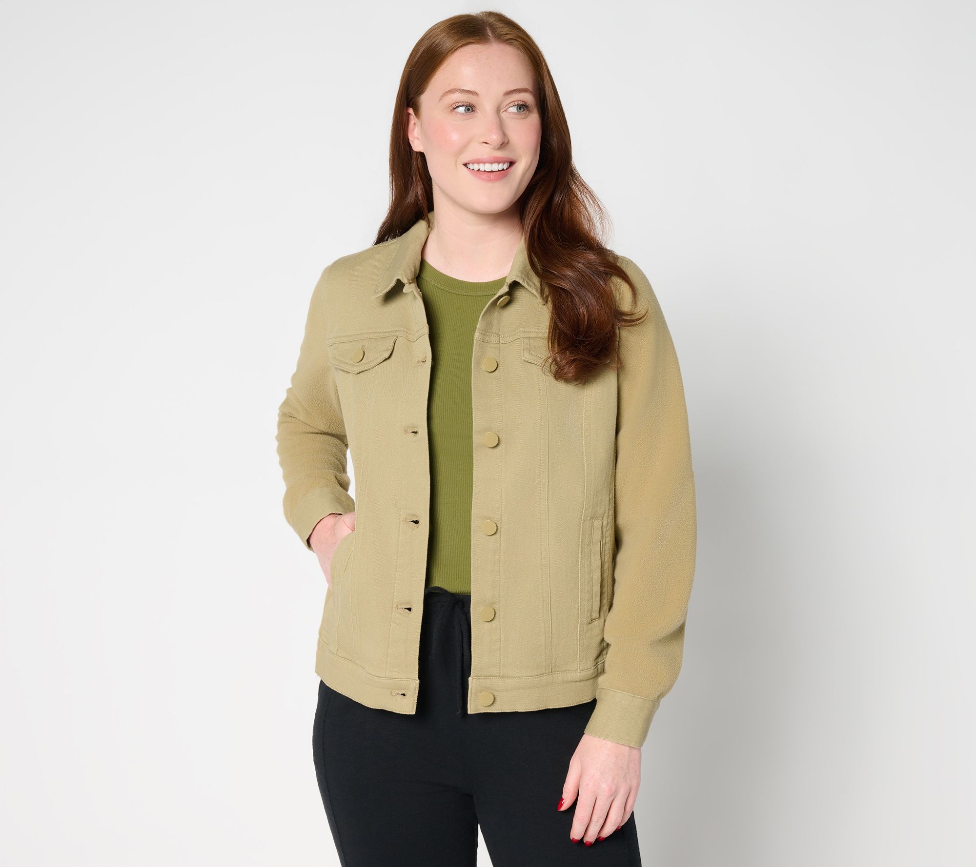 Belle by Kim Gravel Twill & Fleece Jacket