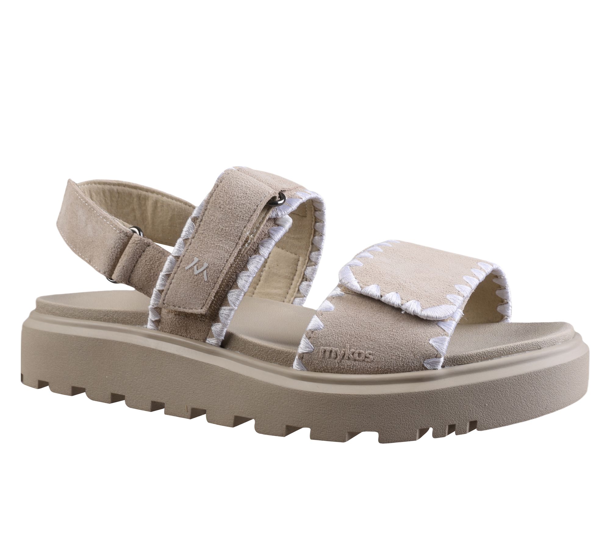 Mykos Adjustable Strap Premium Suede Sandals -Ciara