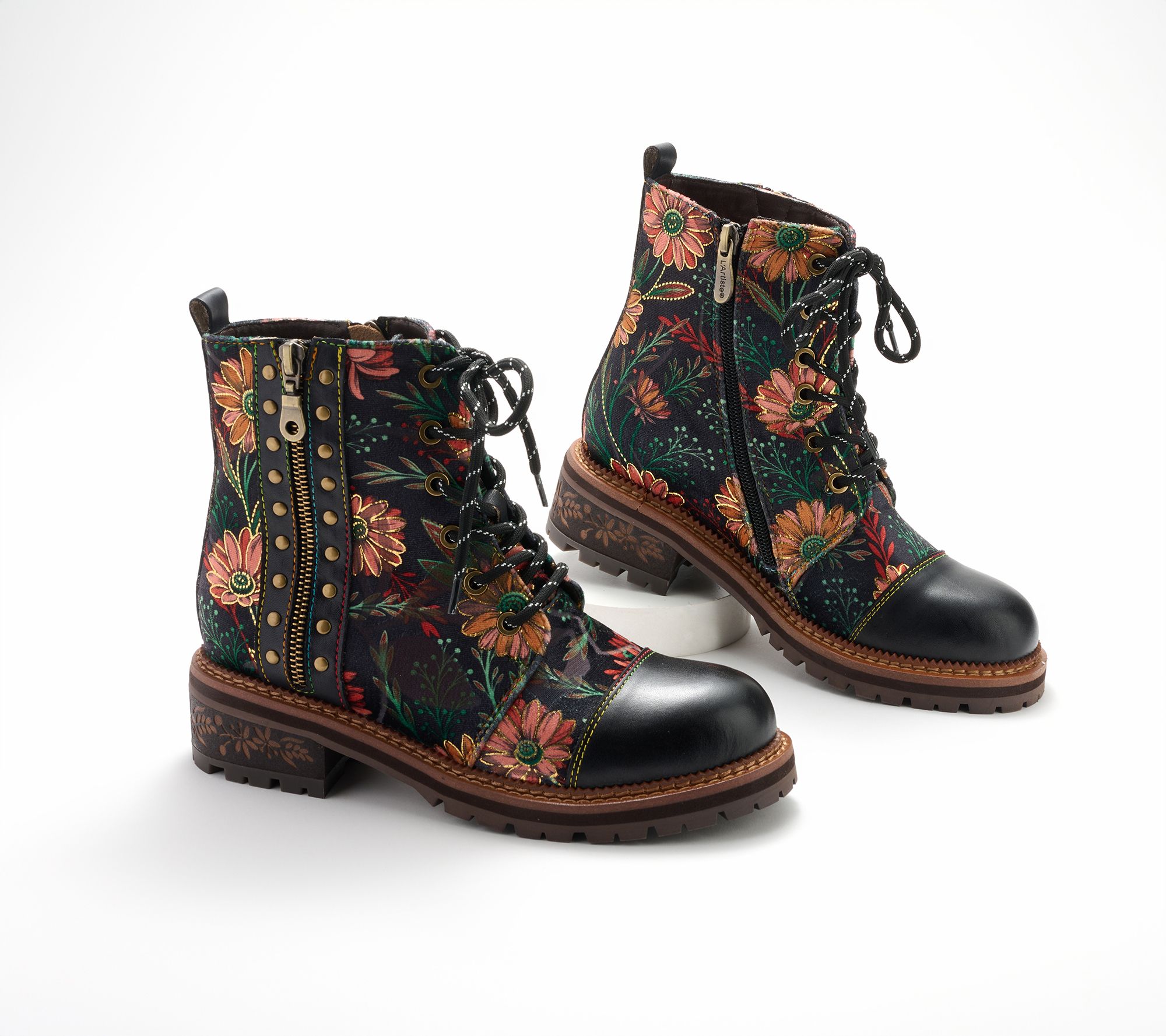 L'Artiste by Spring Step Leather Lace-Up Boots - Cordea