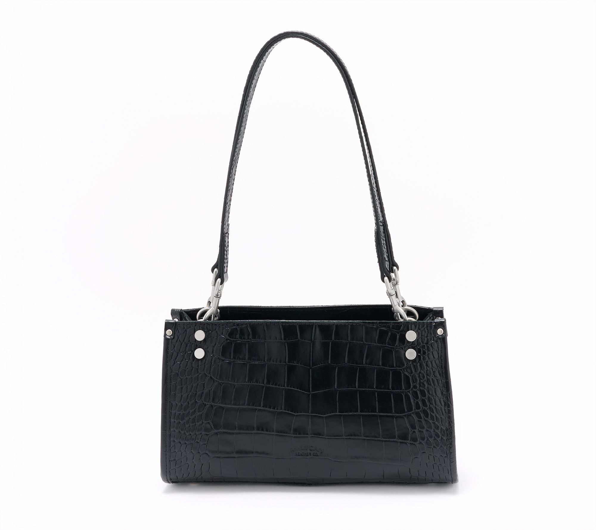 American Leather Co. Lenox Croco Leather Shoulder Bag