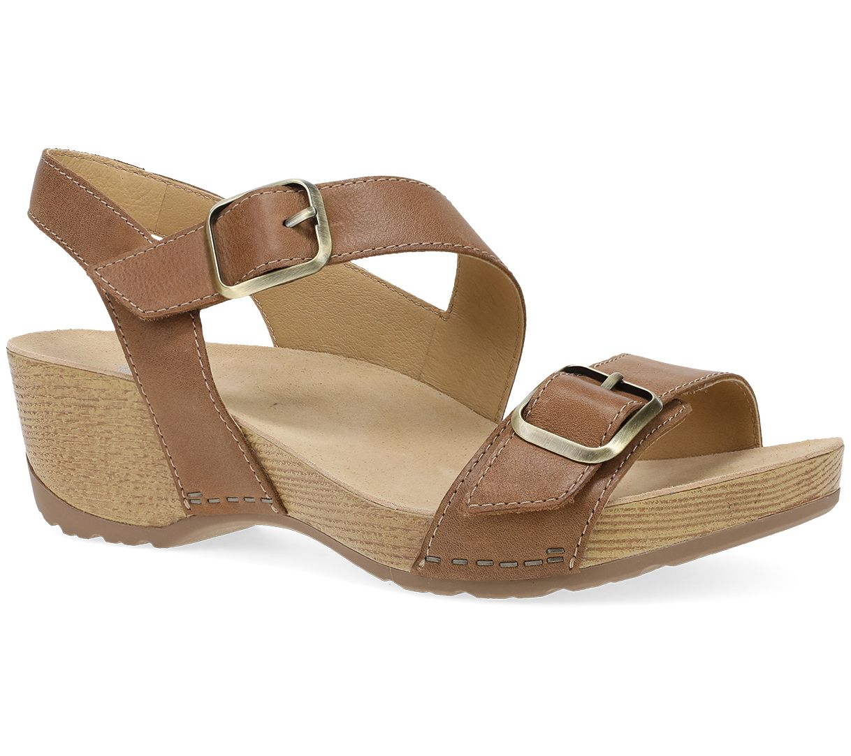 Dansko Trinity Tan Burnished Nubuck Leather Sandal