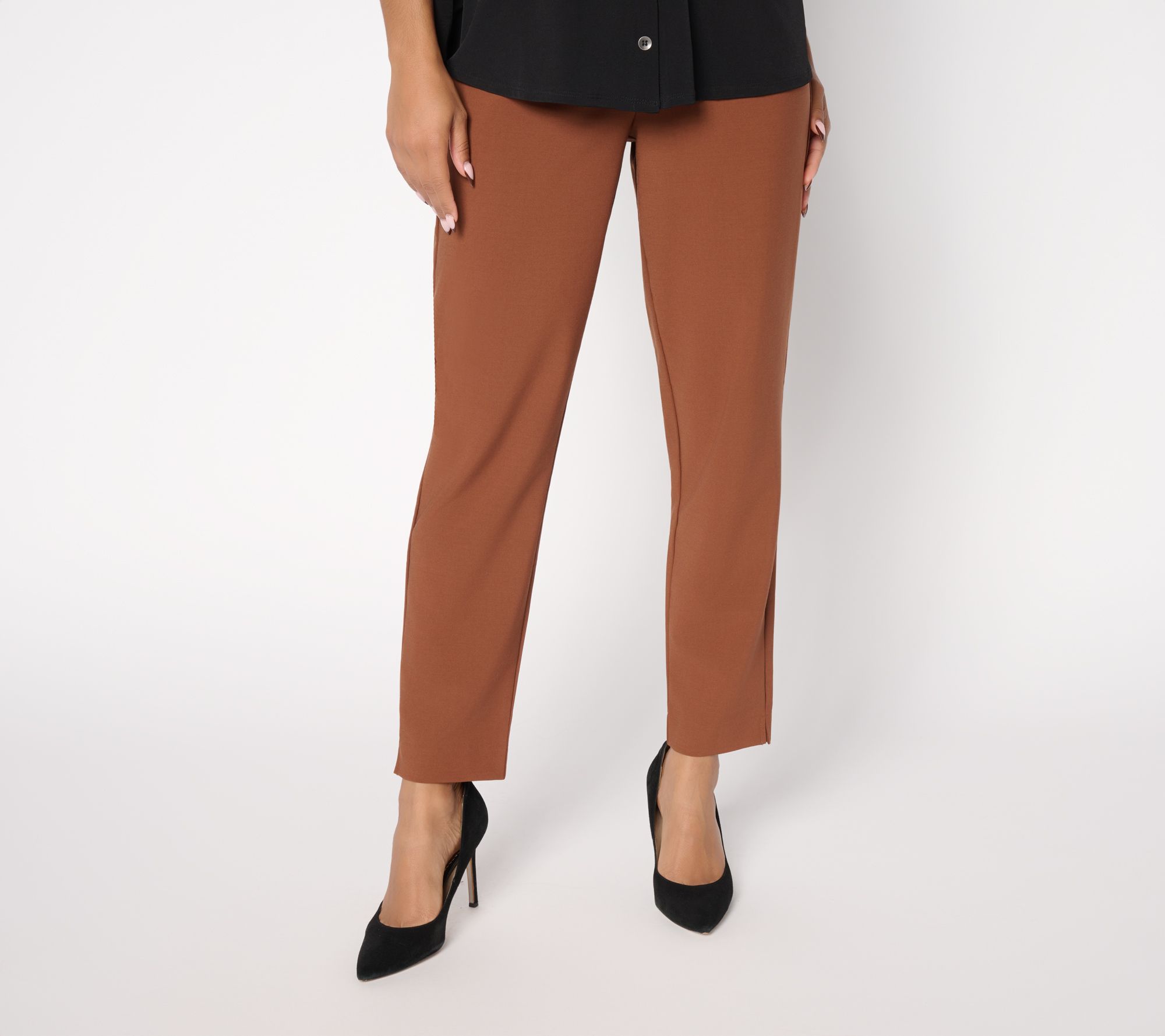 Susan Graver Regular Bi-Stretch Pull-On Slim Leg Ankle Pants