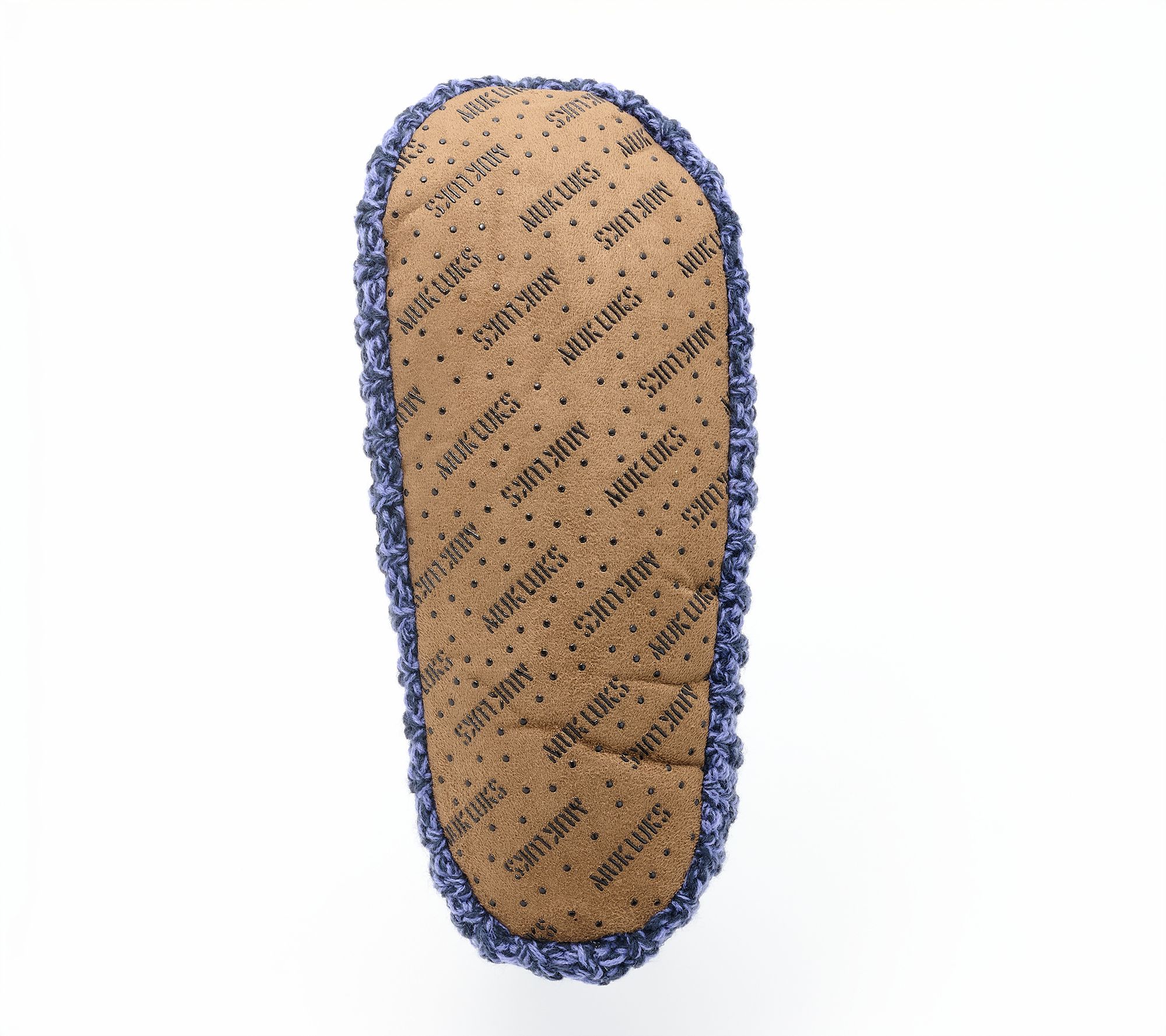 MUK LUKS Men's Cable Knit Fold Over Cuff Slipper Sock, 6 of 7