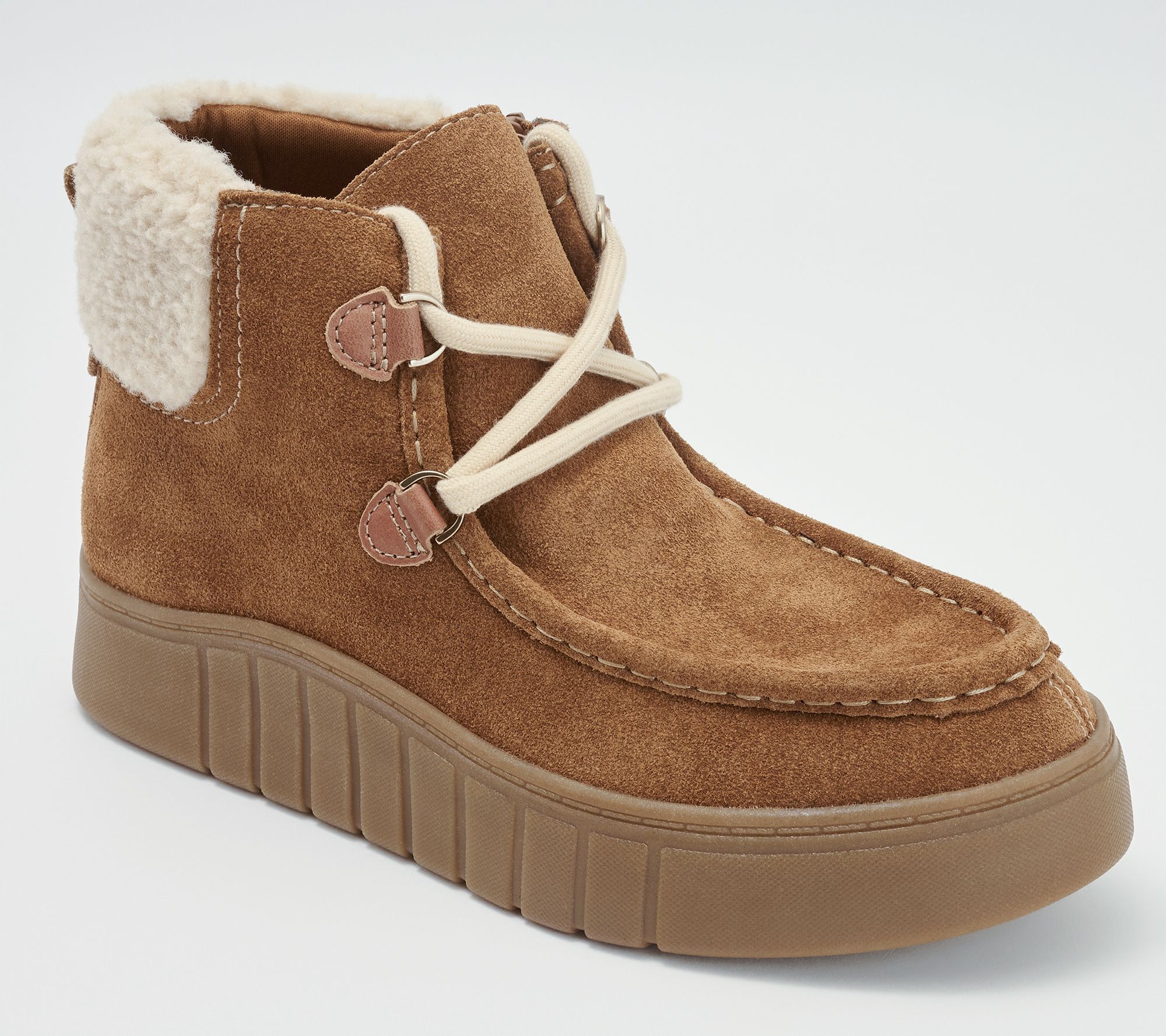 Clarks Collection Suede Lace-Up Ankle Boots - Mykah Izzy