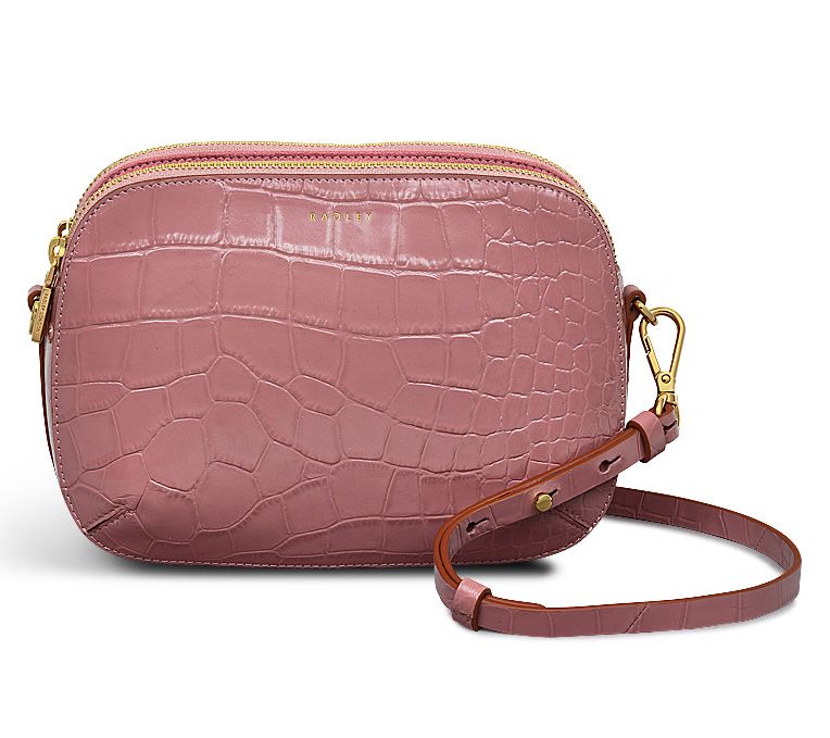 RADLEY Dukes Place Faux Croc Leather Zip Crossbody