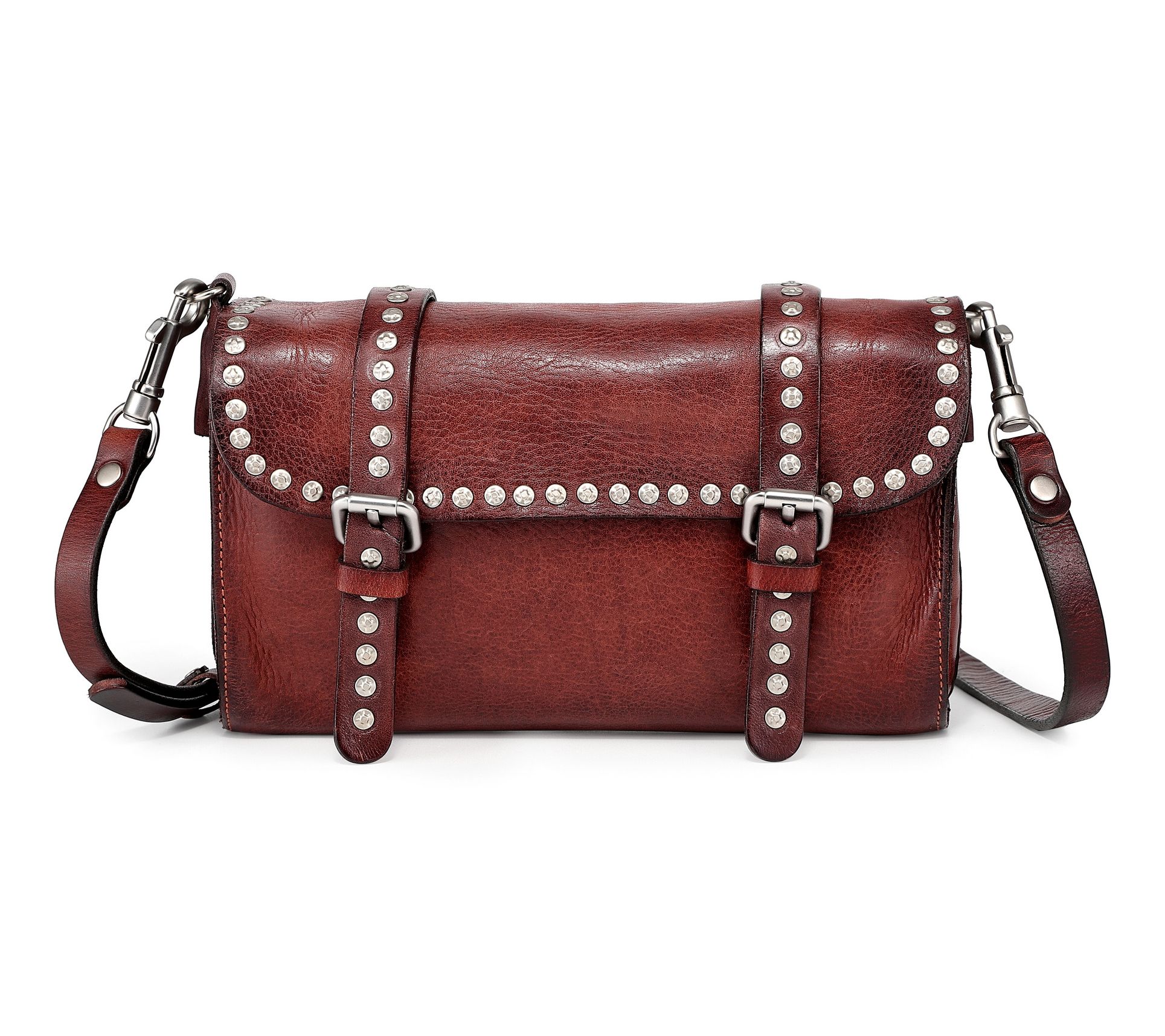 Old Trend Soul Stud Leather Convertible Crossbody