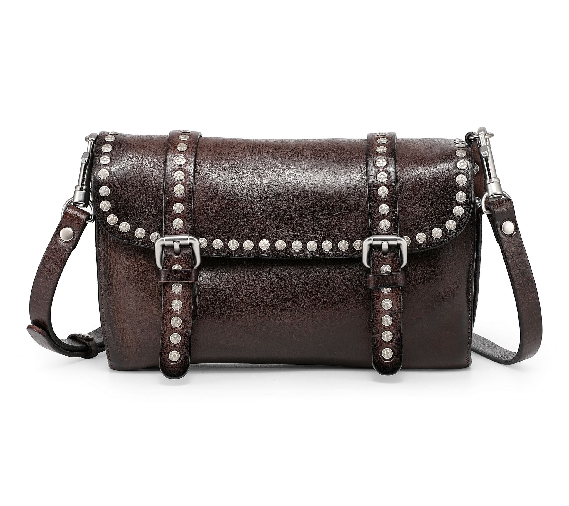 Old Trend Soul Stud Leather Convertible Crossbody