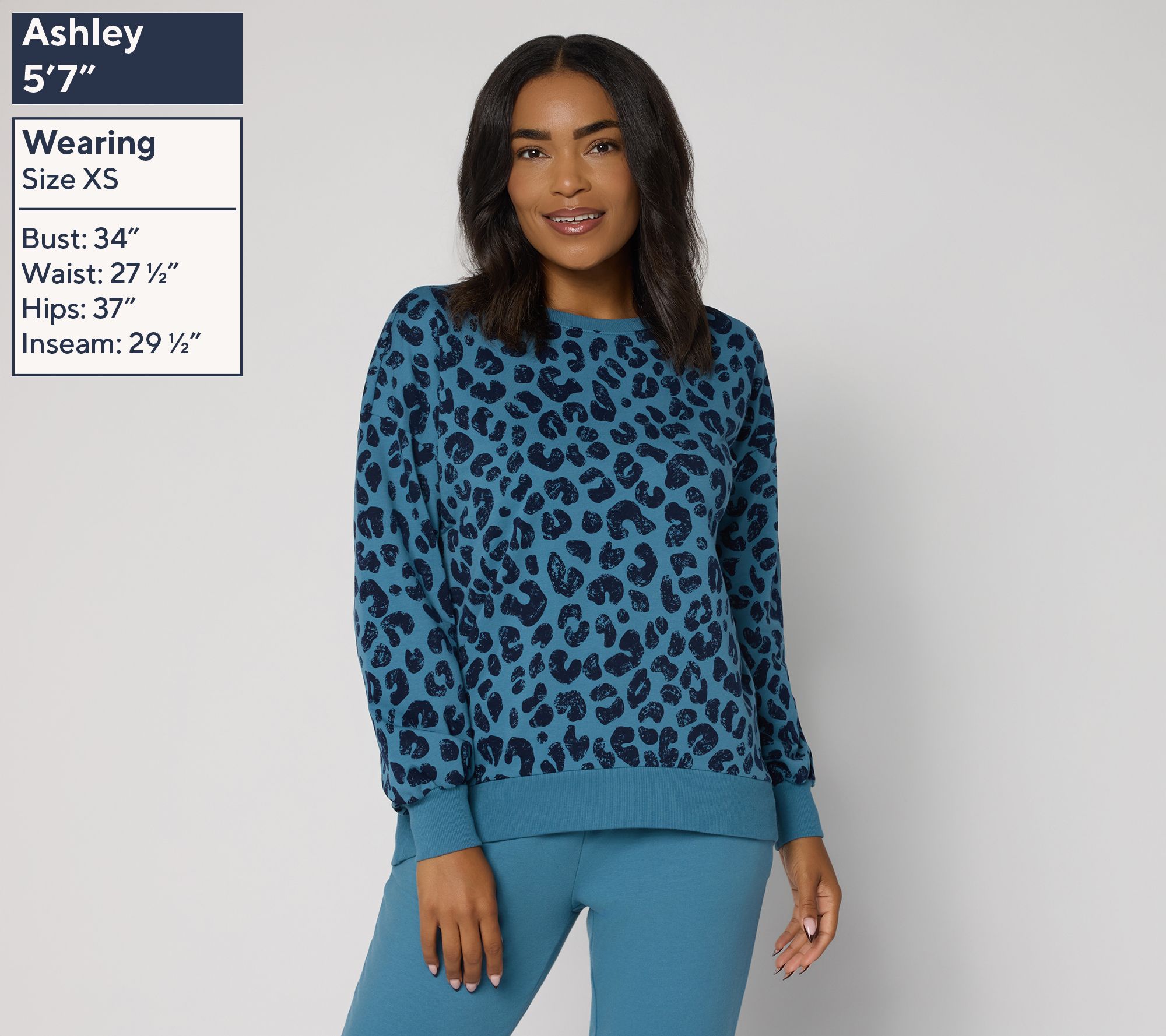Belle by Kim Gravel French Terry Roar in Style Animal Top - QVC.com