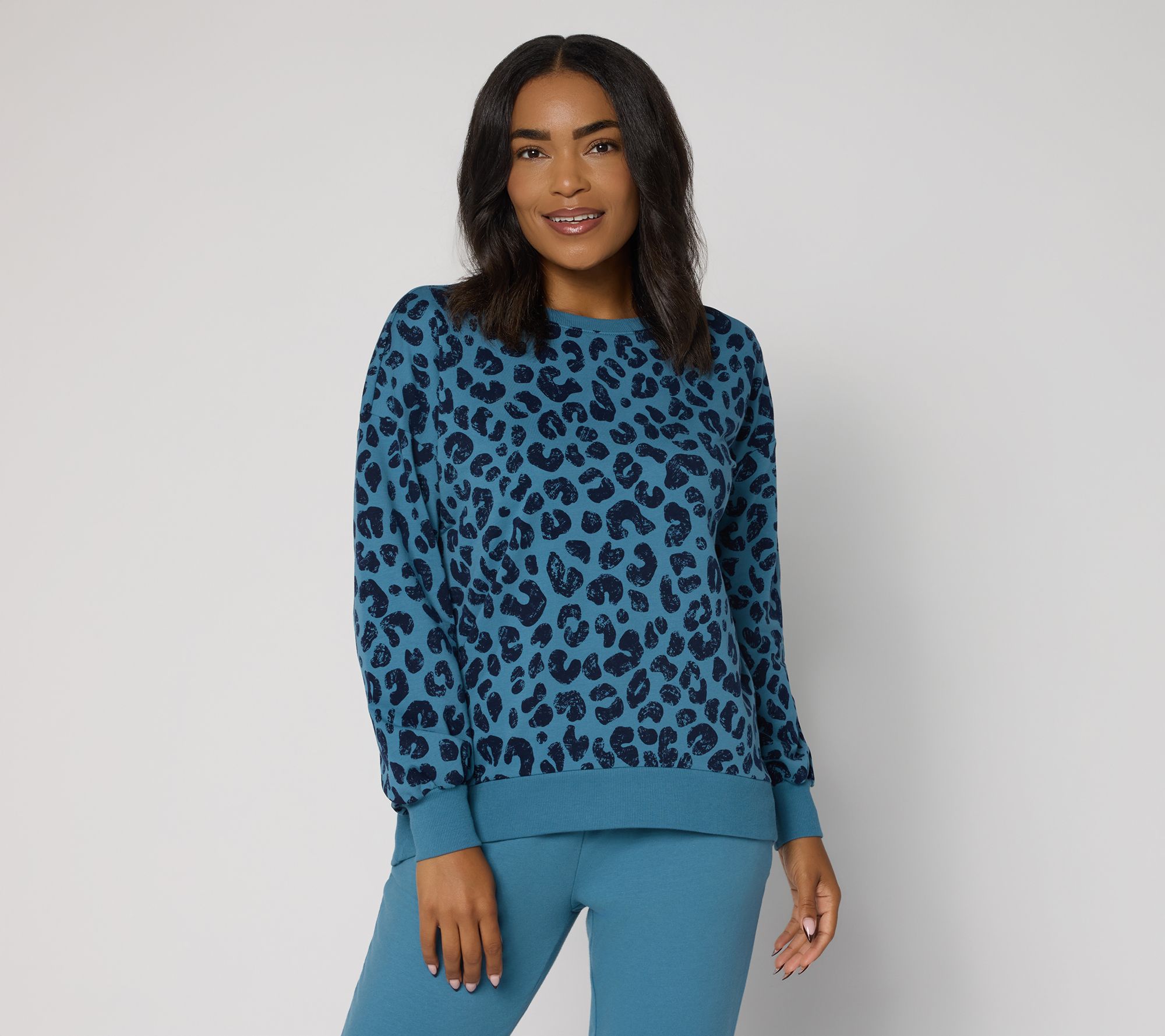 Belle by Kim Gravel French Terry Roar in Style Animal Top