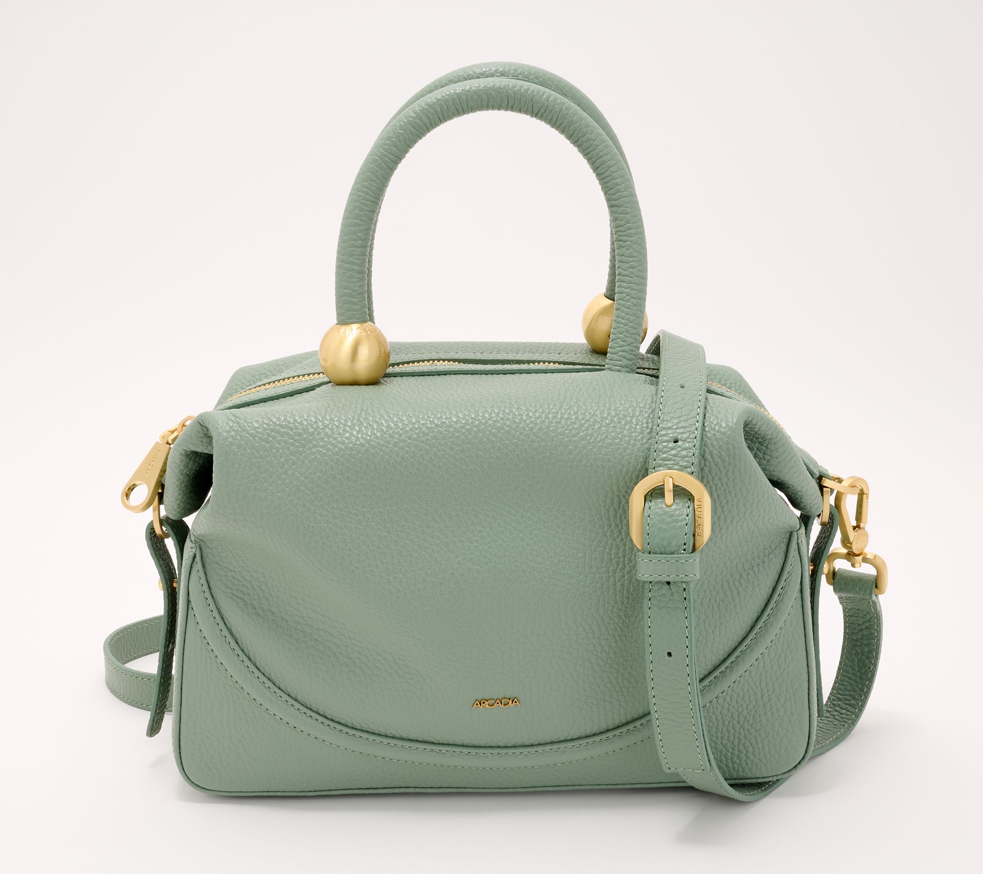 "As Is" Arcadia Leather Domed Satchel - Dione