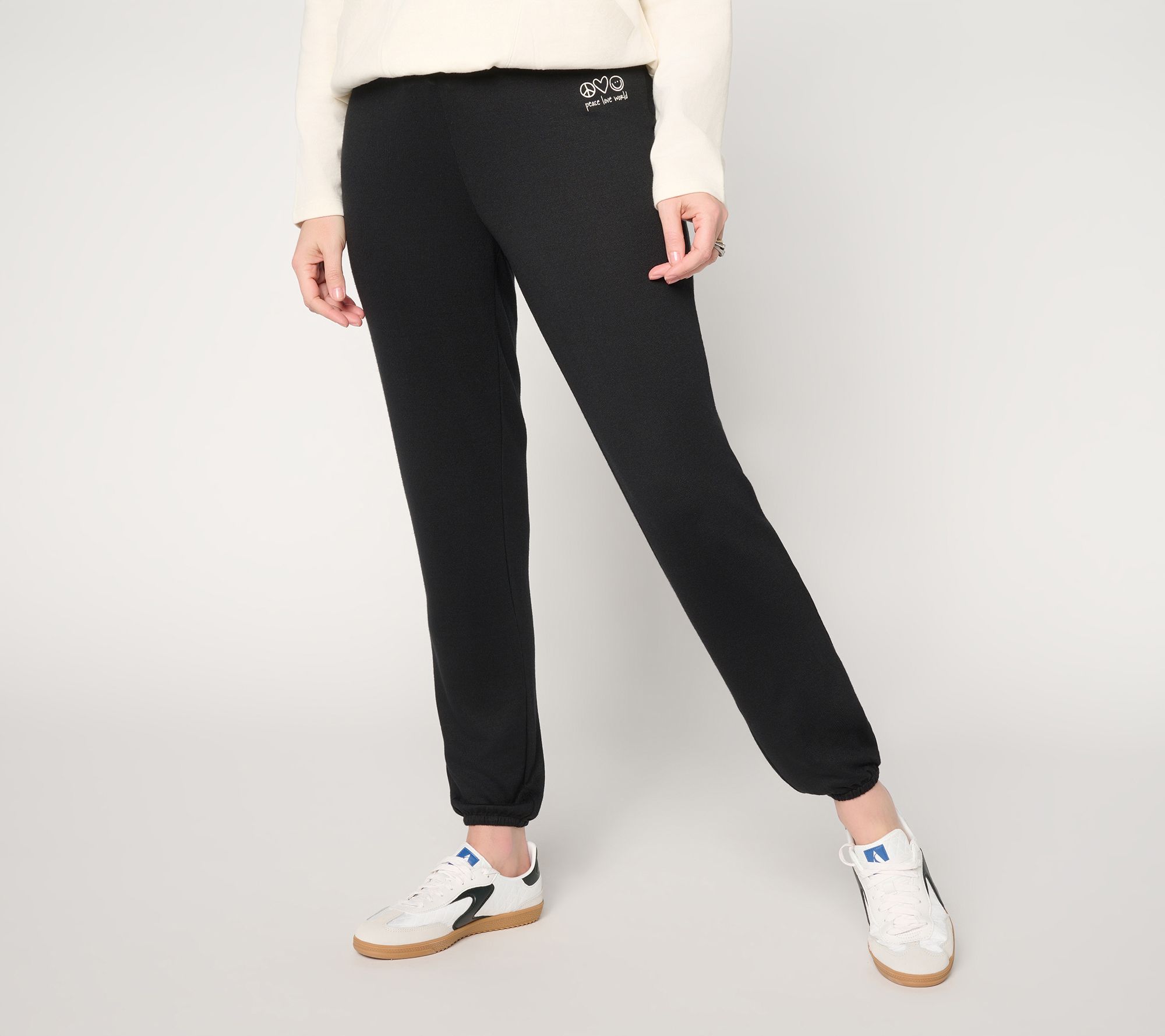 Peace Love World Regular Ankle Length Pull On Comfy Joggers