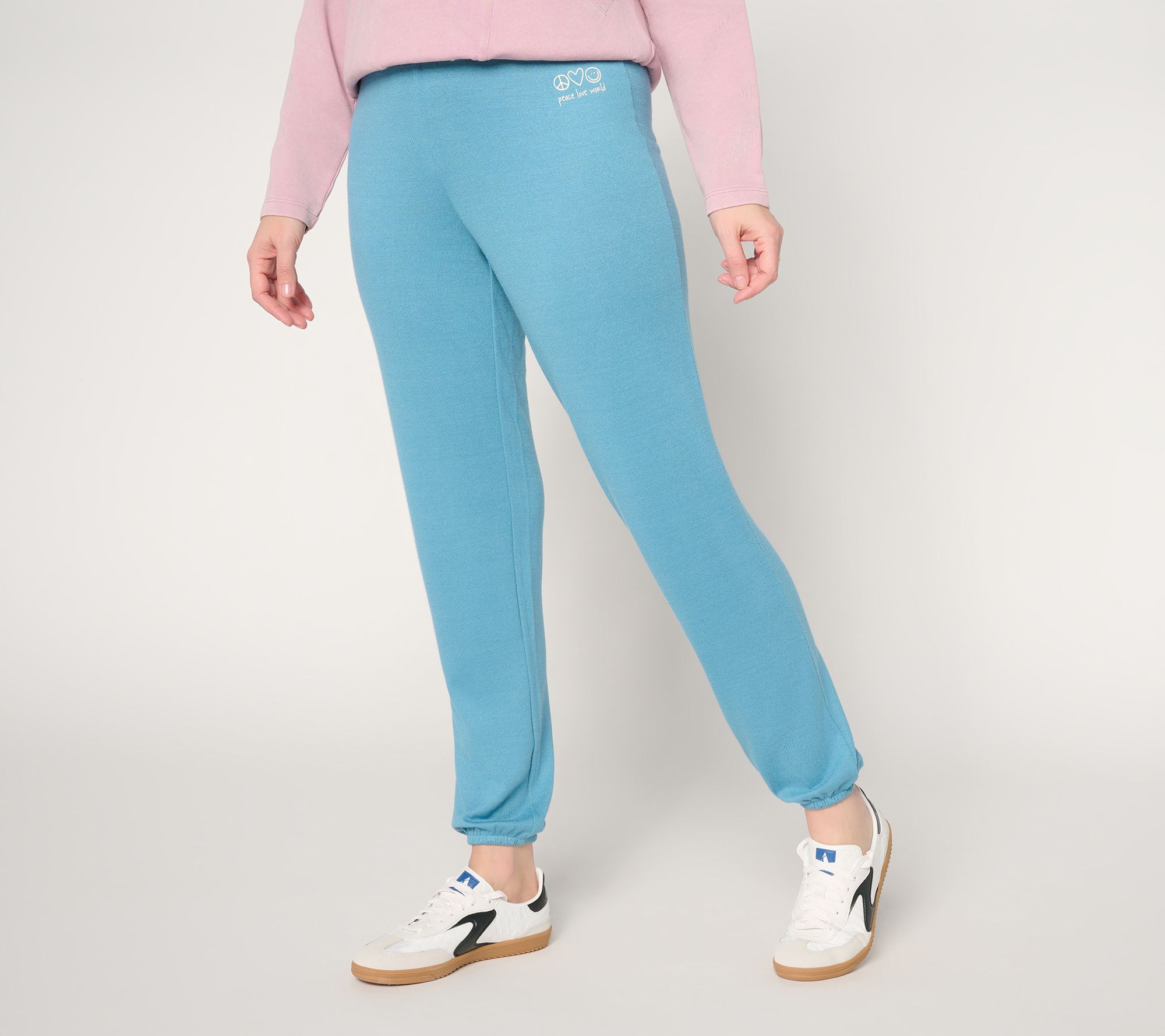 Peace Love World Regular Ankle Length Pull On Comfy Joggers