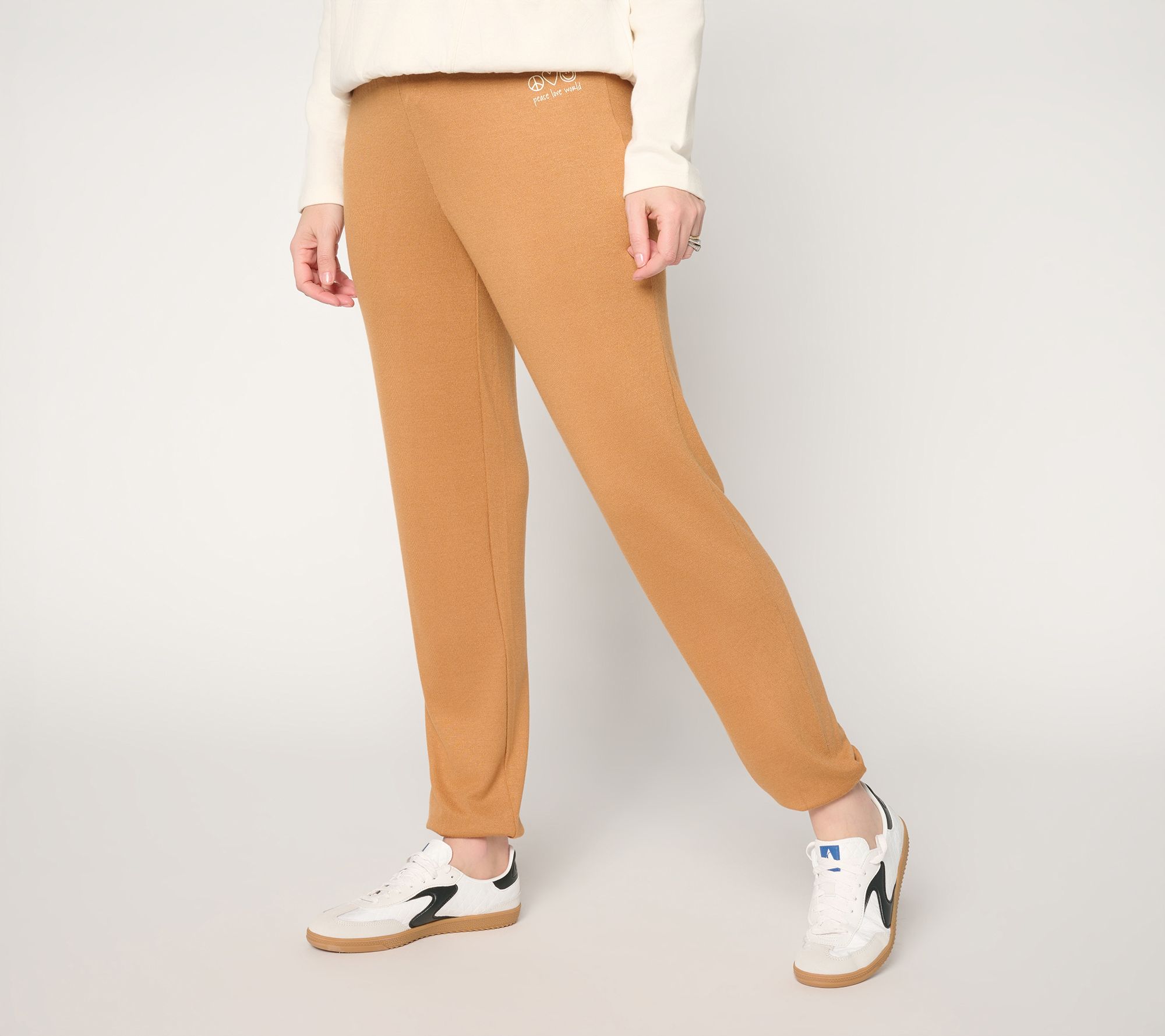 Peace Love World Regular Ankle Length Pull On Comfy Joggers