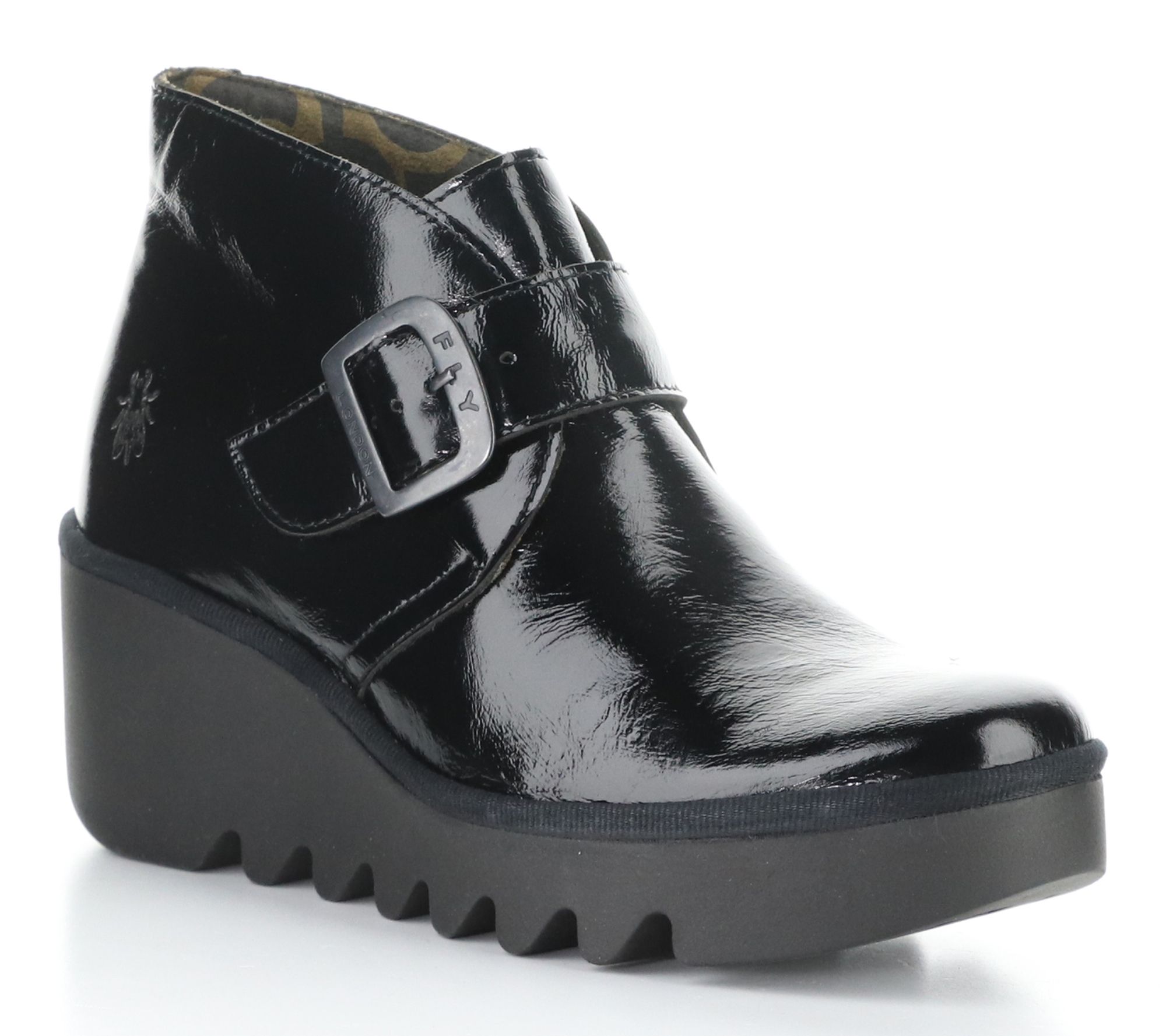 Fly London Nappalak Patent Leather Wedge Boot
