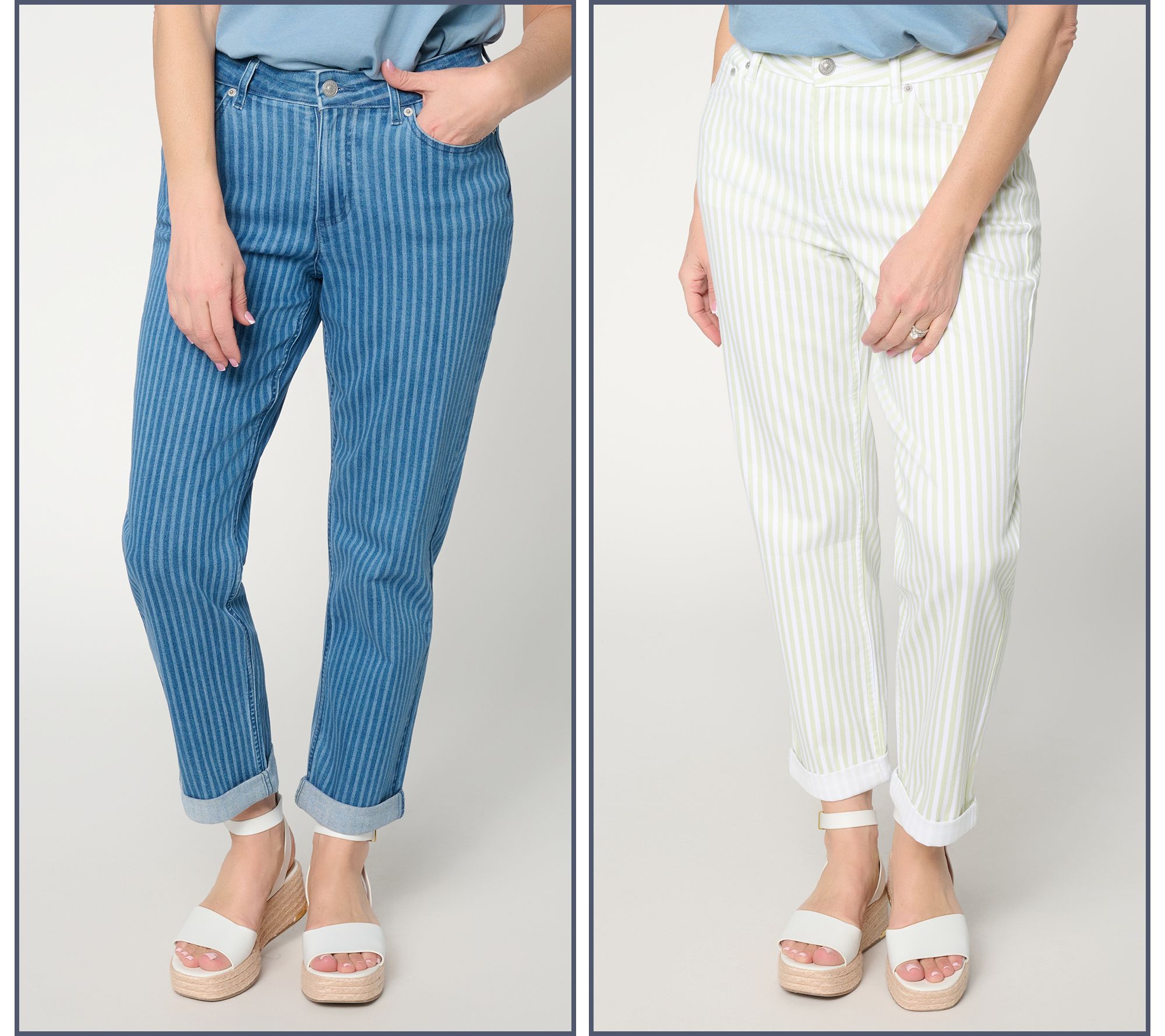 LOGO by Lori Goldstein Railroad Boyfriend Jean