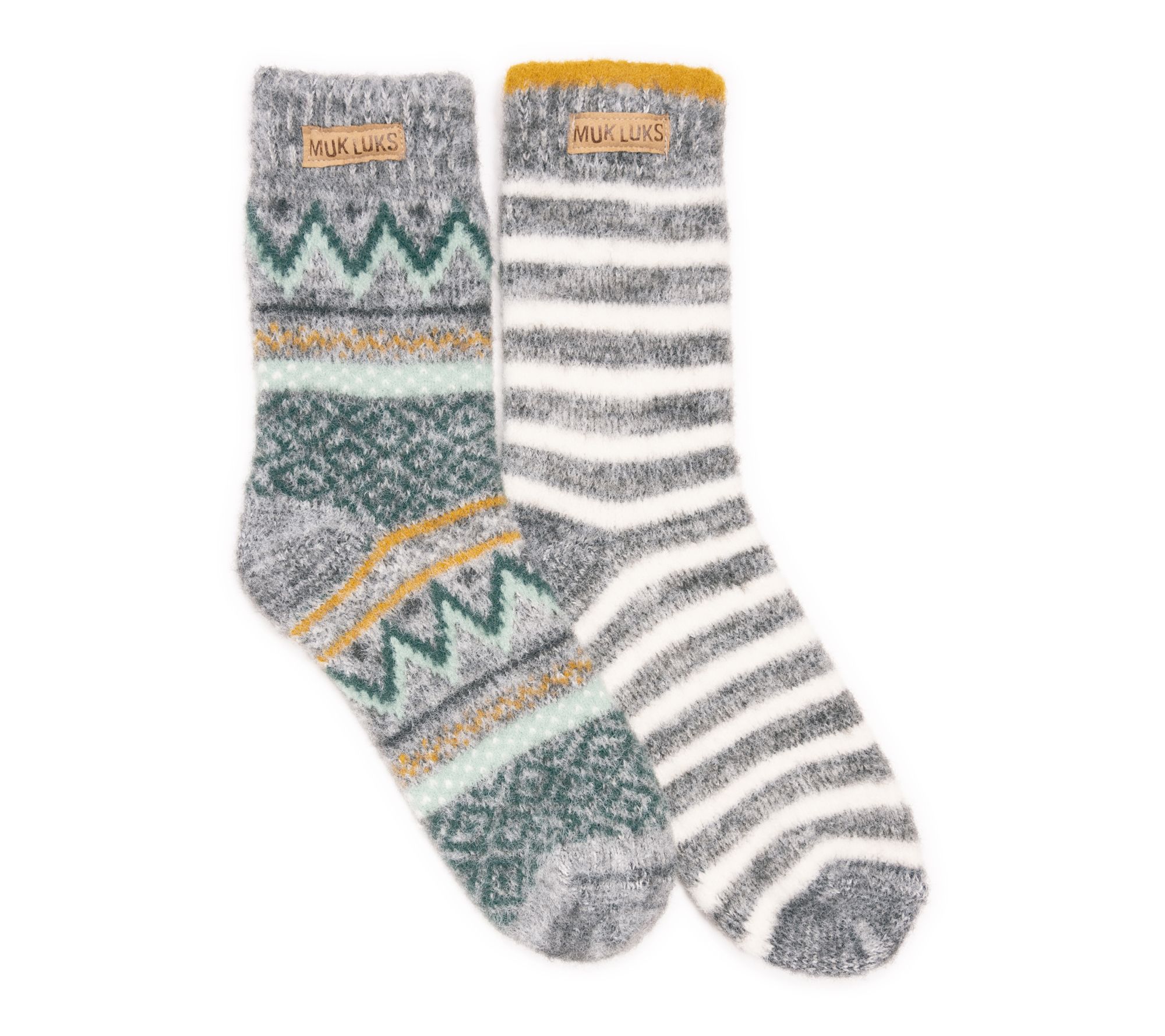 MUK LUKS Women's Oh So Cozy! Set of 2 Sweater Socks