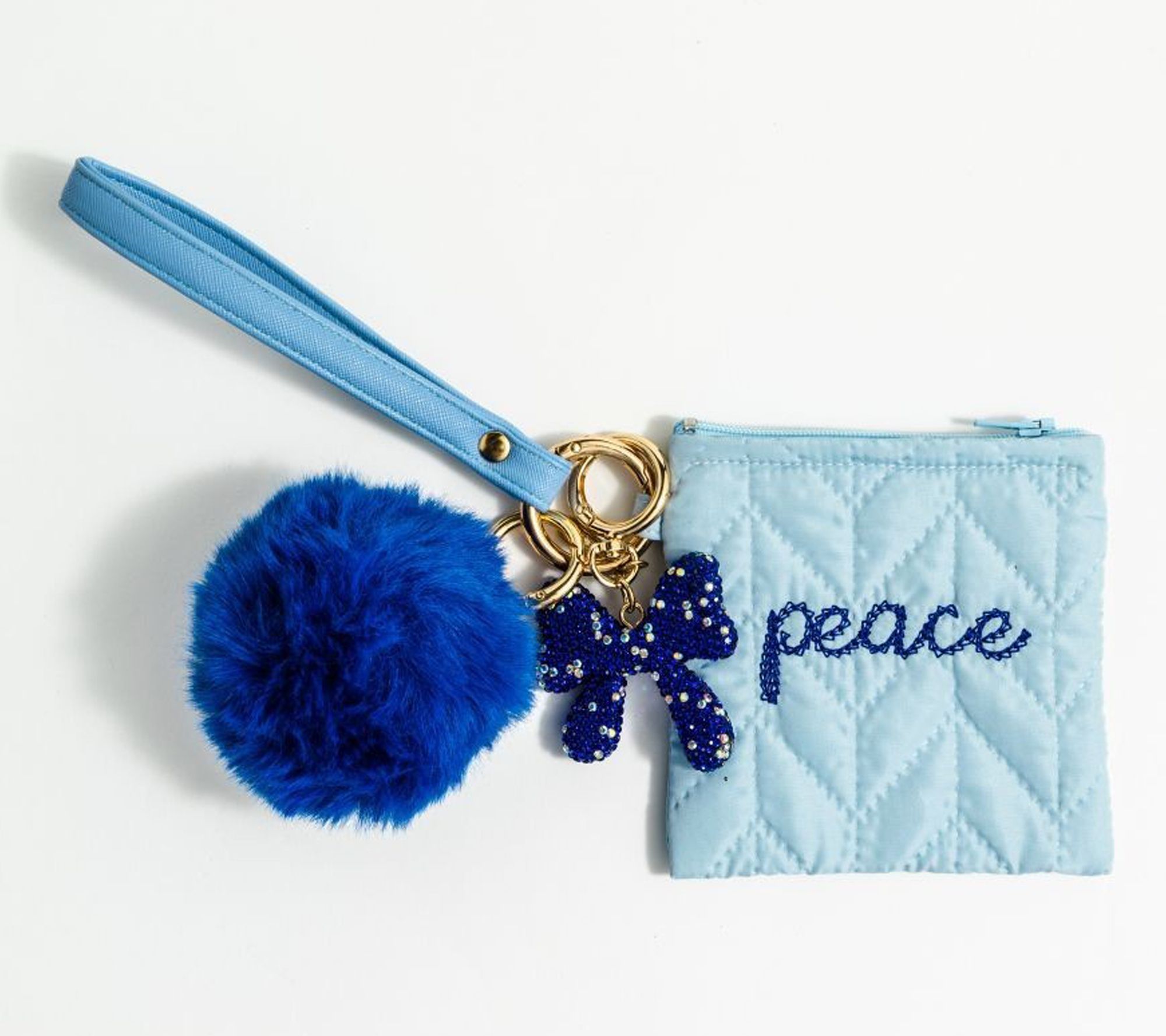 Violet and Brooks Merry Mini Quilted Zip Pouchw/ Wristlet