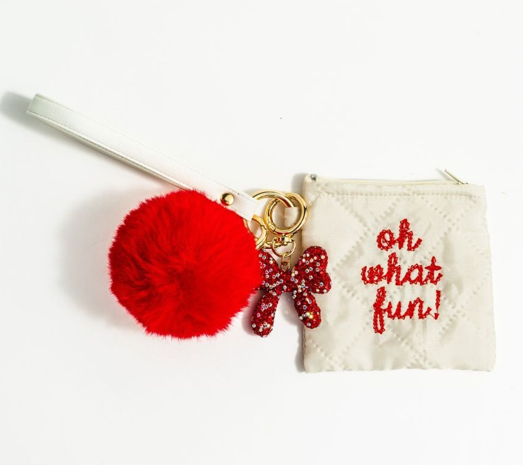 Violet and Brooks Merry Mini Quilted Zip Pouchw/ Wristlet