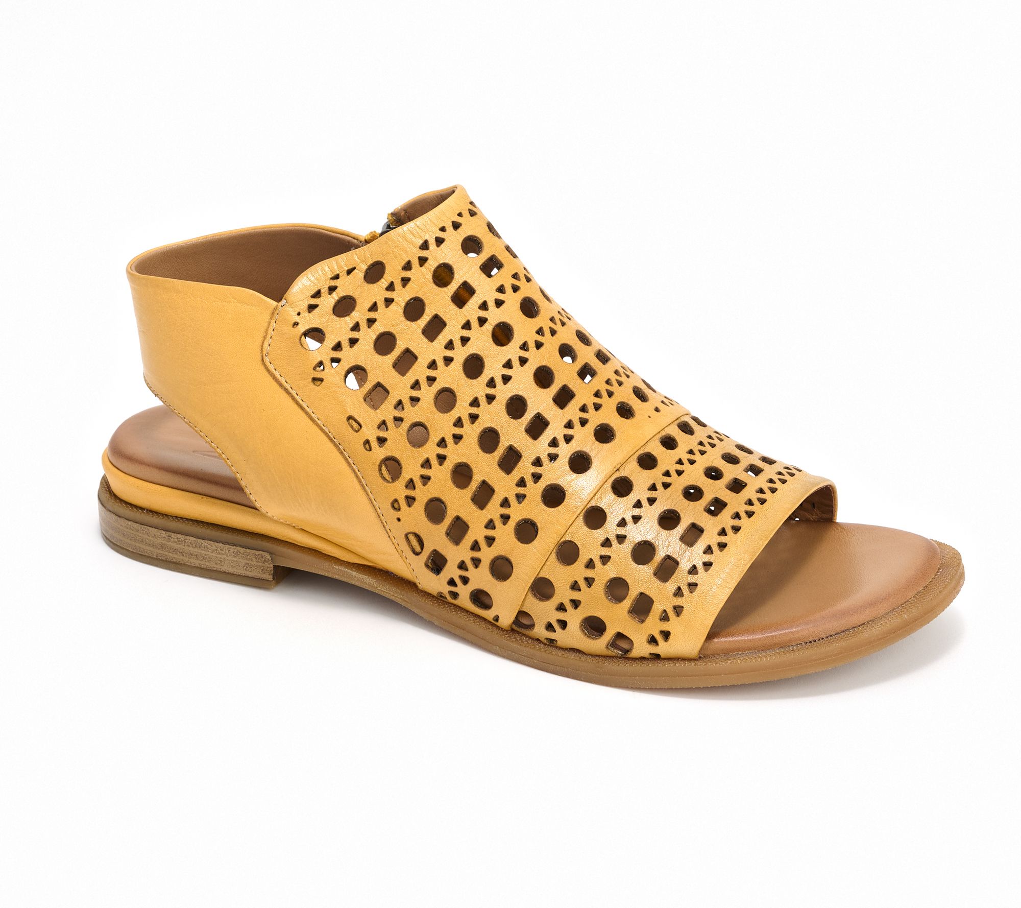 Miz Mooz Leather Perforated Shootie Sandals - Gemma