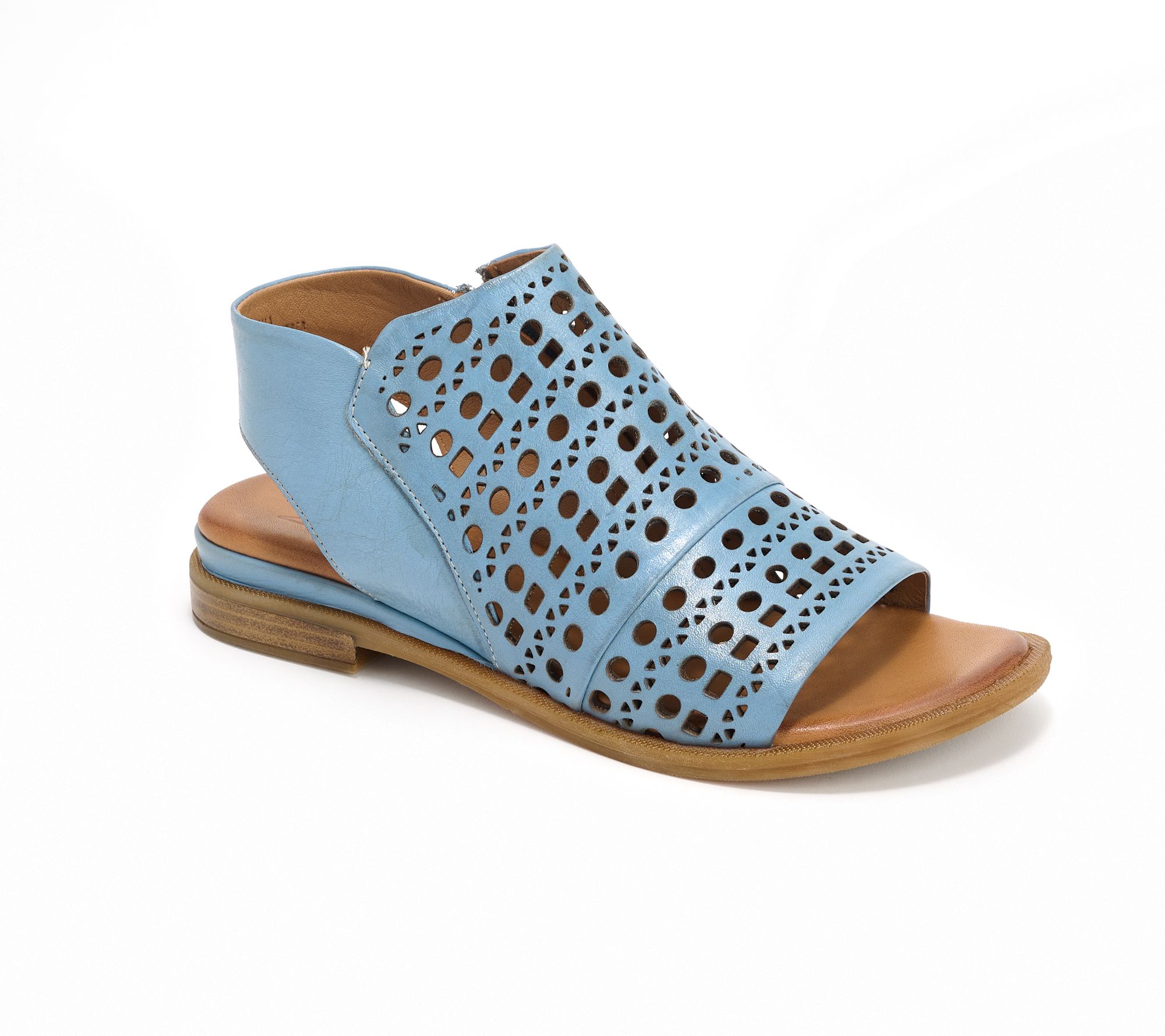 Miz Mooz Leather Perforated Shootie Sandals - Gemma