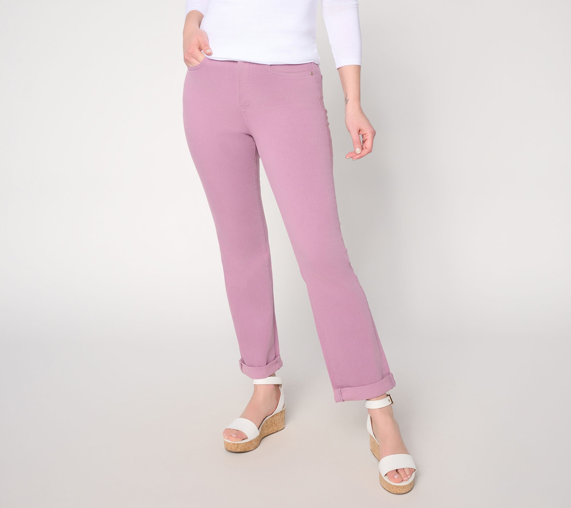 NYDJ Sure Stretch Marilyn Straight-Leg Roll Cuff Jeans