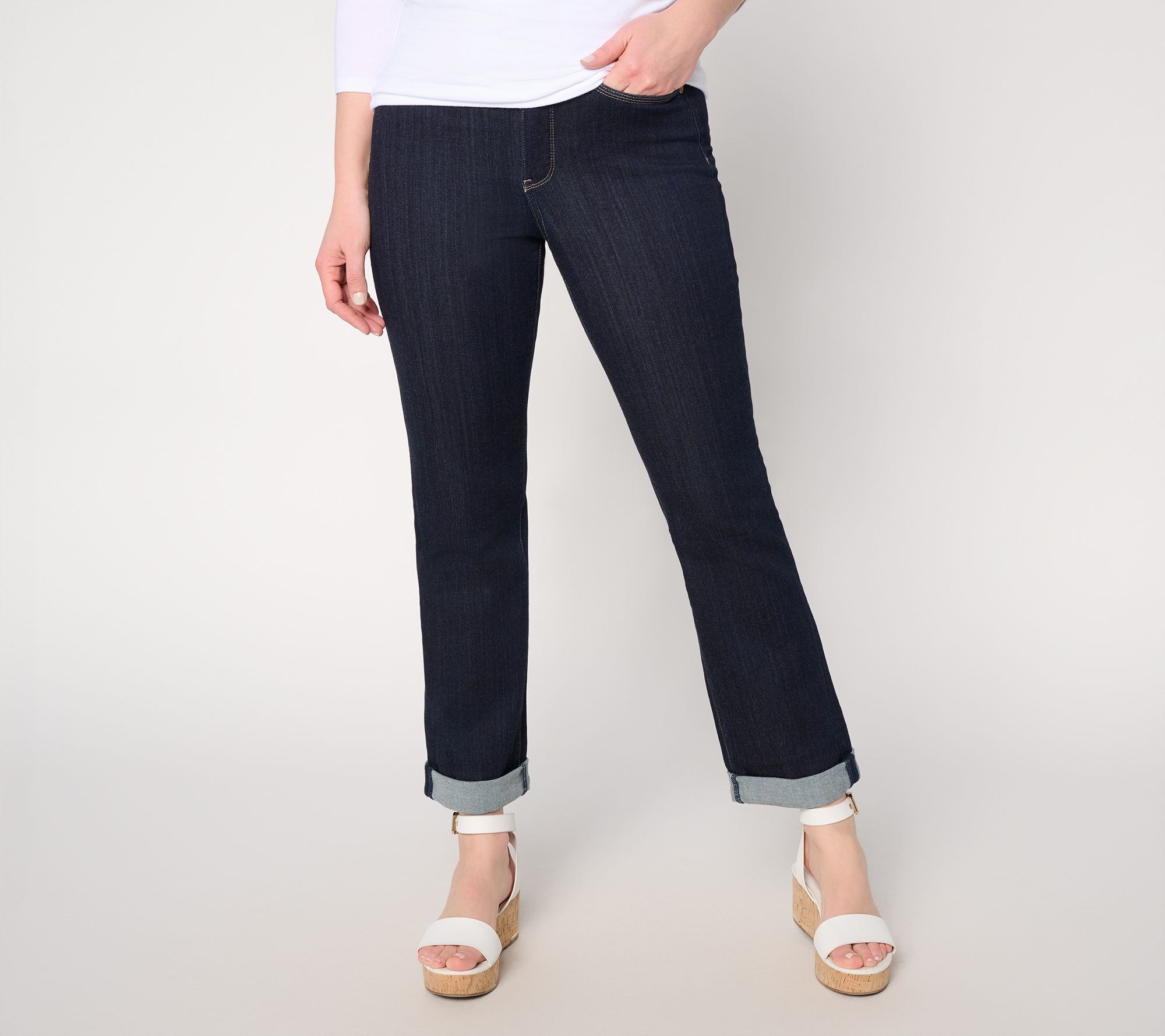NYDJ Sure Stretch Marilyn Straight-Leg Roll Cuff Jeans