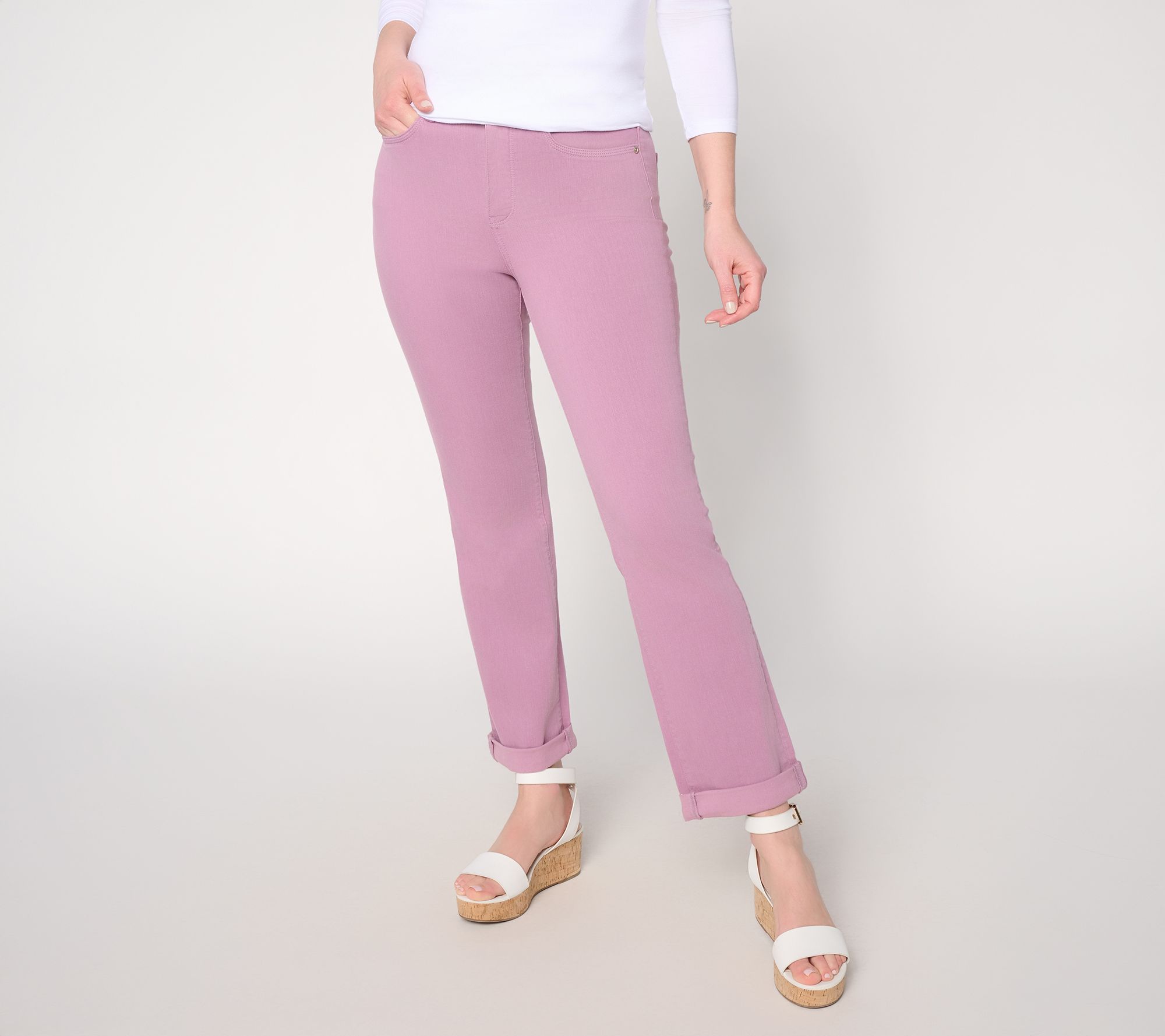 NYDJ Sure Stretch Marilyn Straight-Leg Roll Cuff Jeans