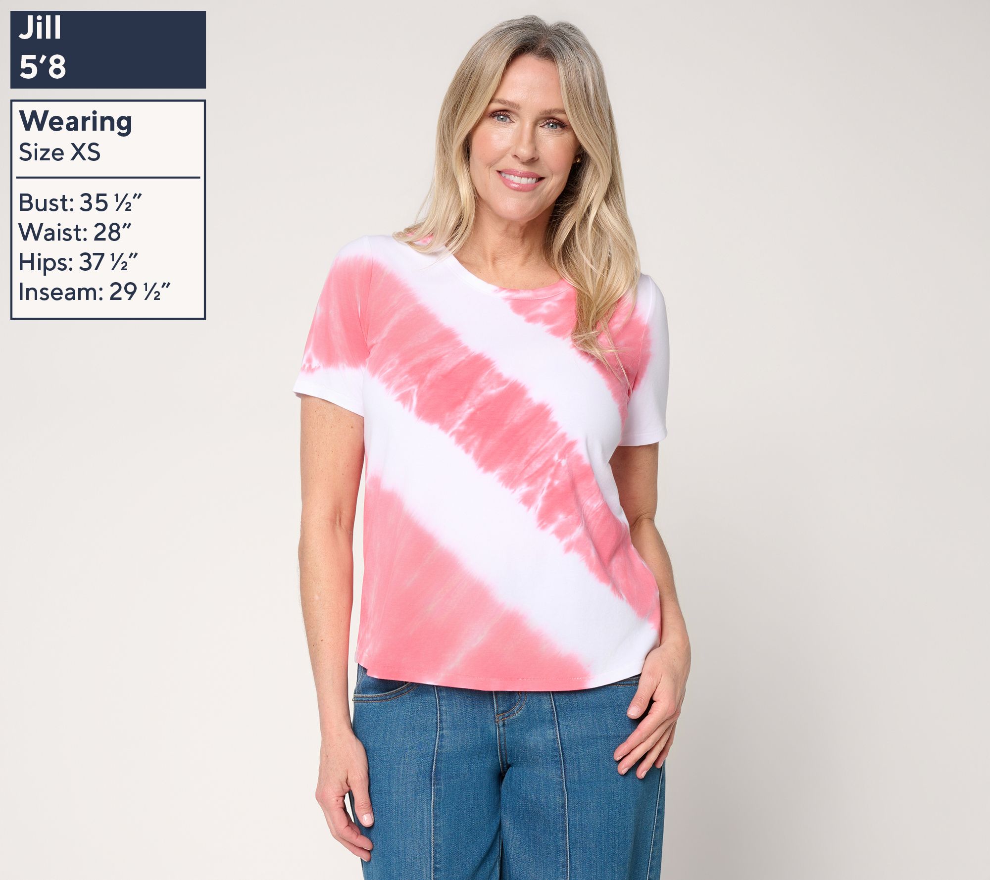 Anybody Cozy Knit Jersey Tie Dye Short Sleeve Top - QVC.com