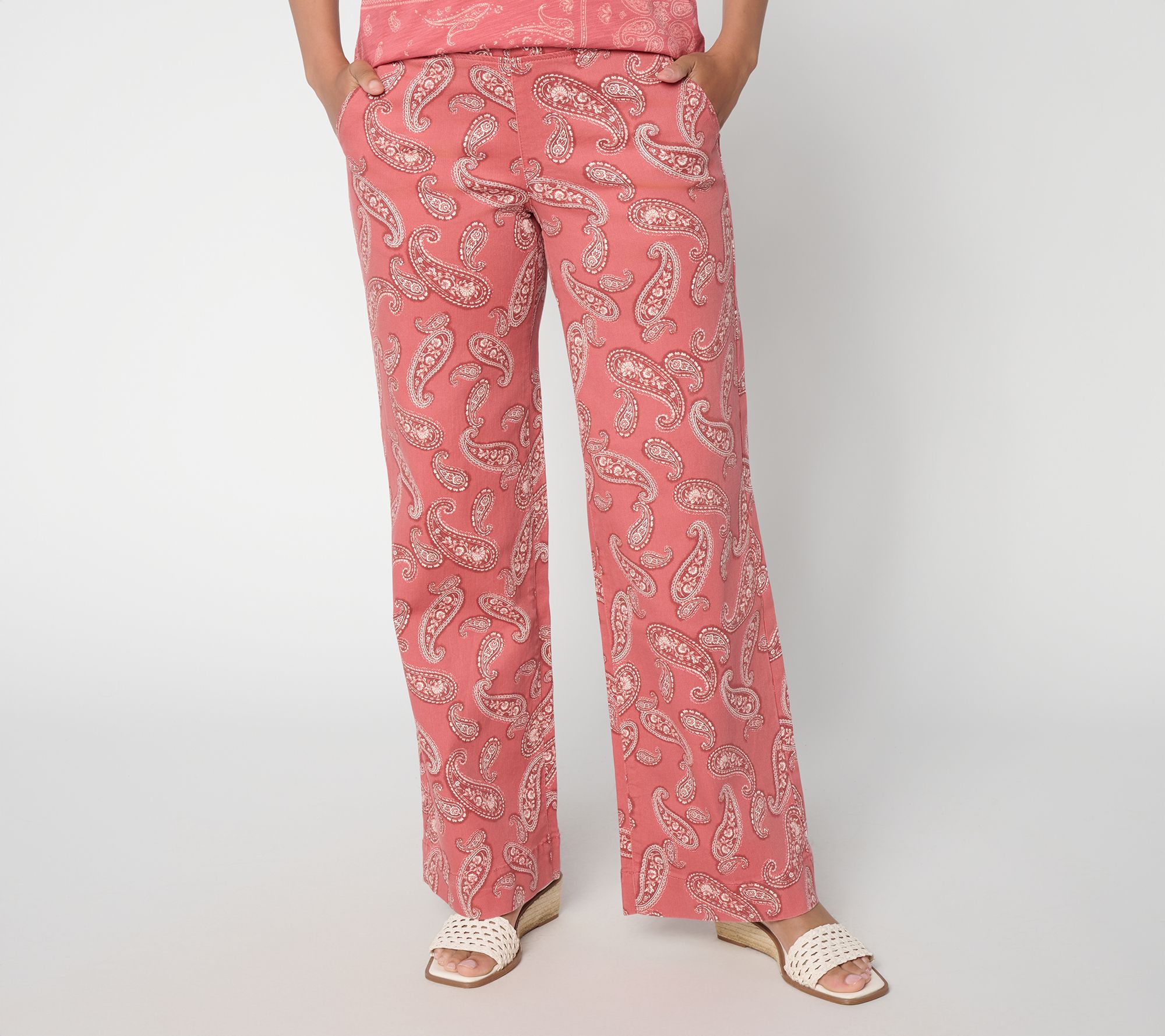 Belle by Kim Gravel Regular TripleLuxe Twill Paisley Print Jean