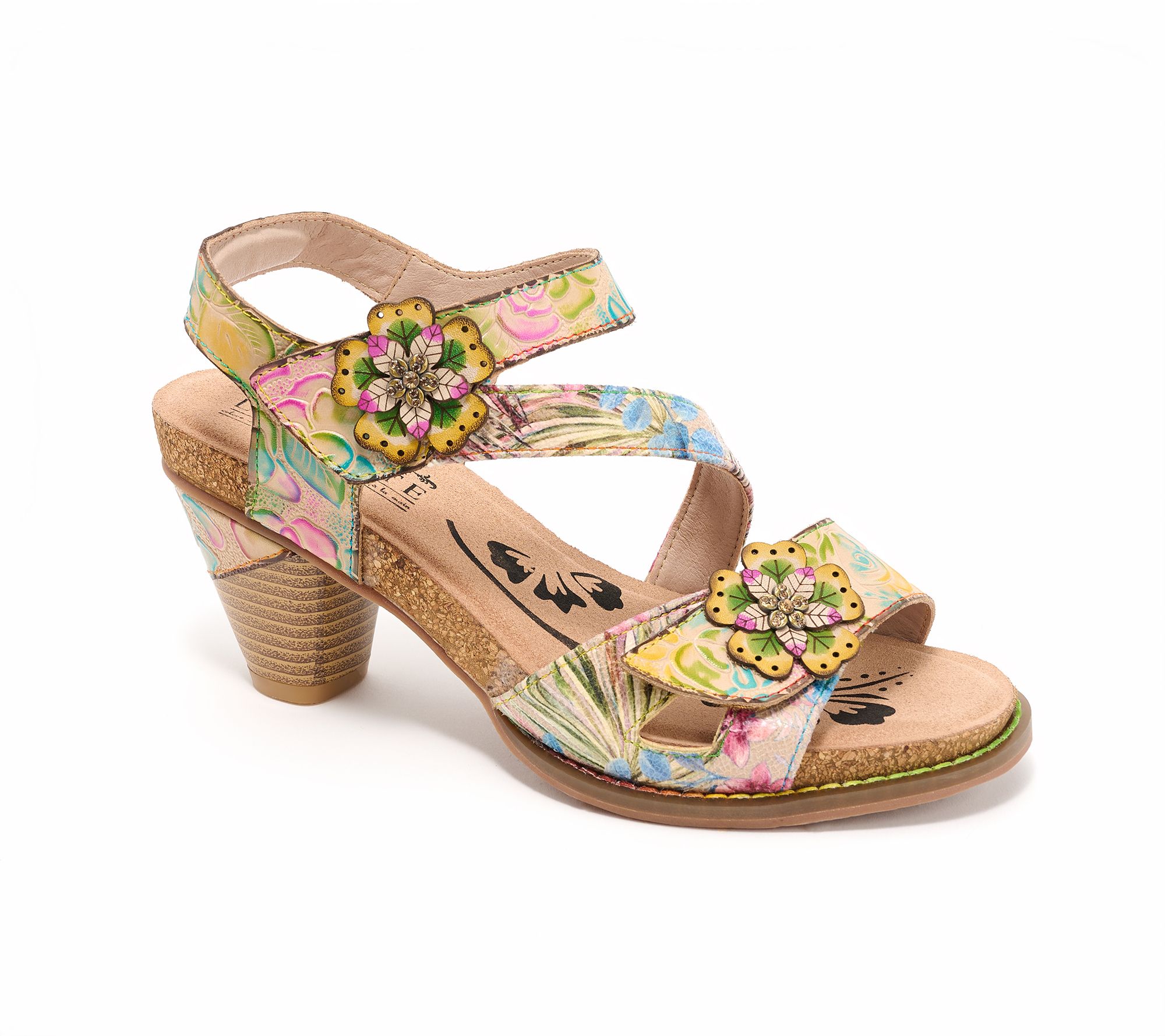 L'Artiste by Spring Step Leather Heeled Sandals - Shesfab