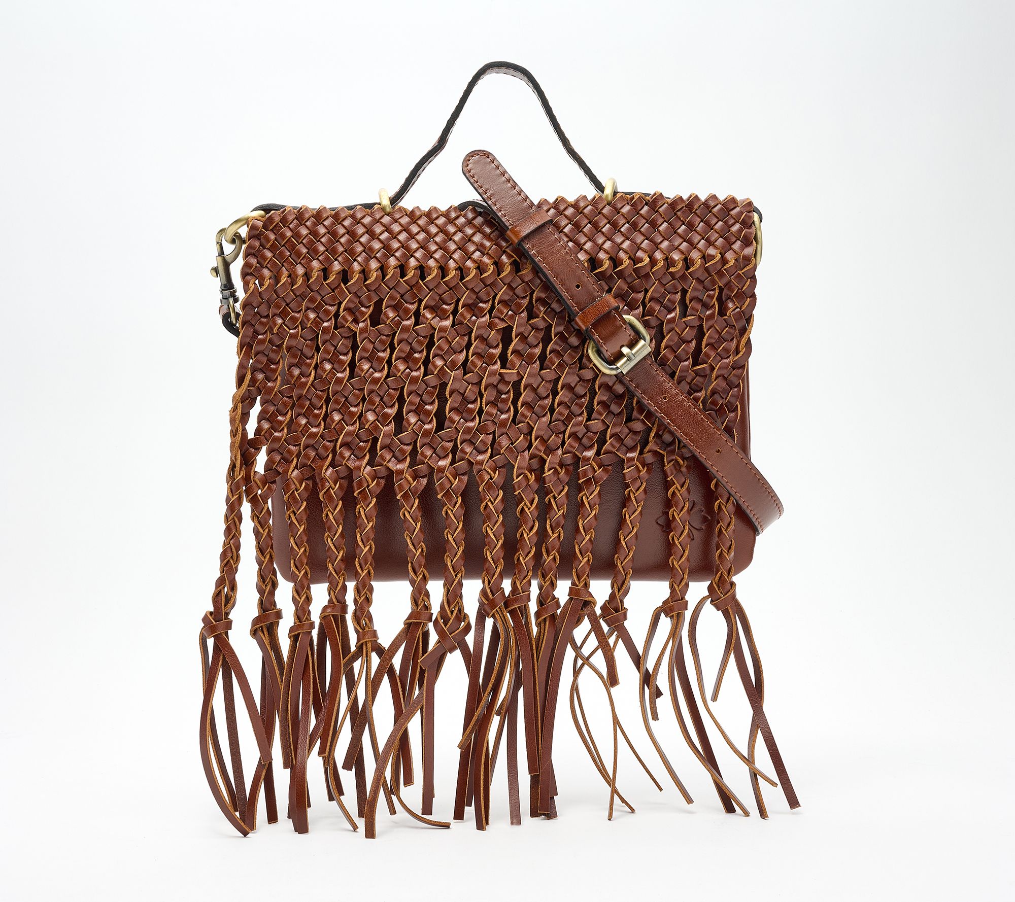  Patricia Nash Marit Woven Leather Braided Crossbody