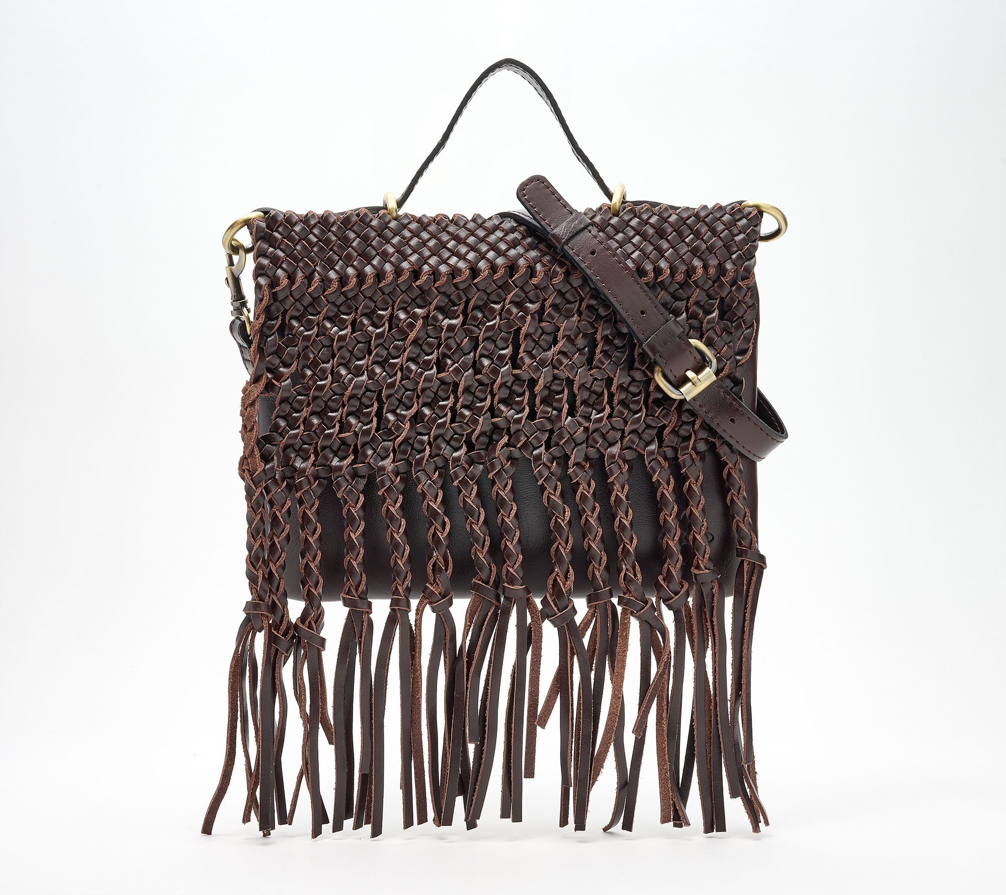 Patricia Nash Marit Woven Leather Braided Crossbody