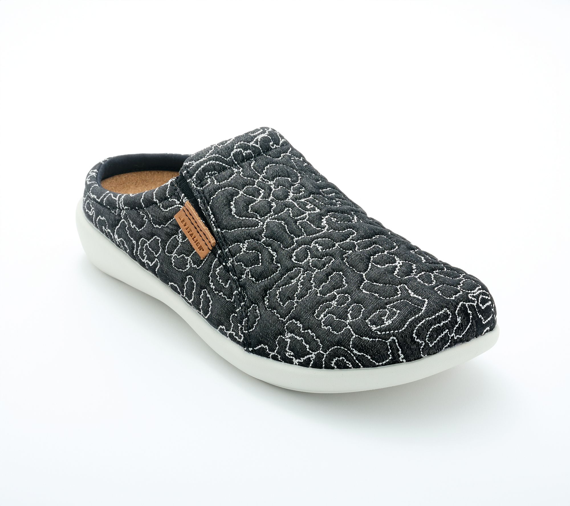 Revitalign Orthotic Embroidered Denim Mules - Siesta Harmony