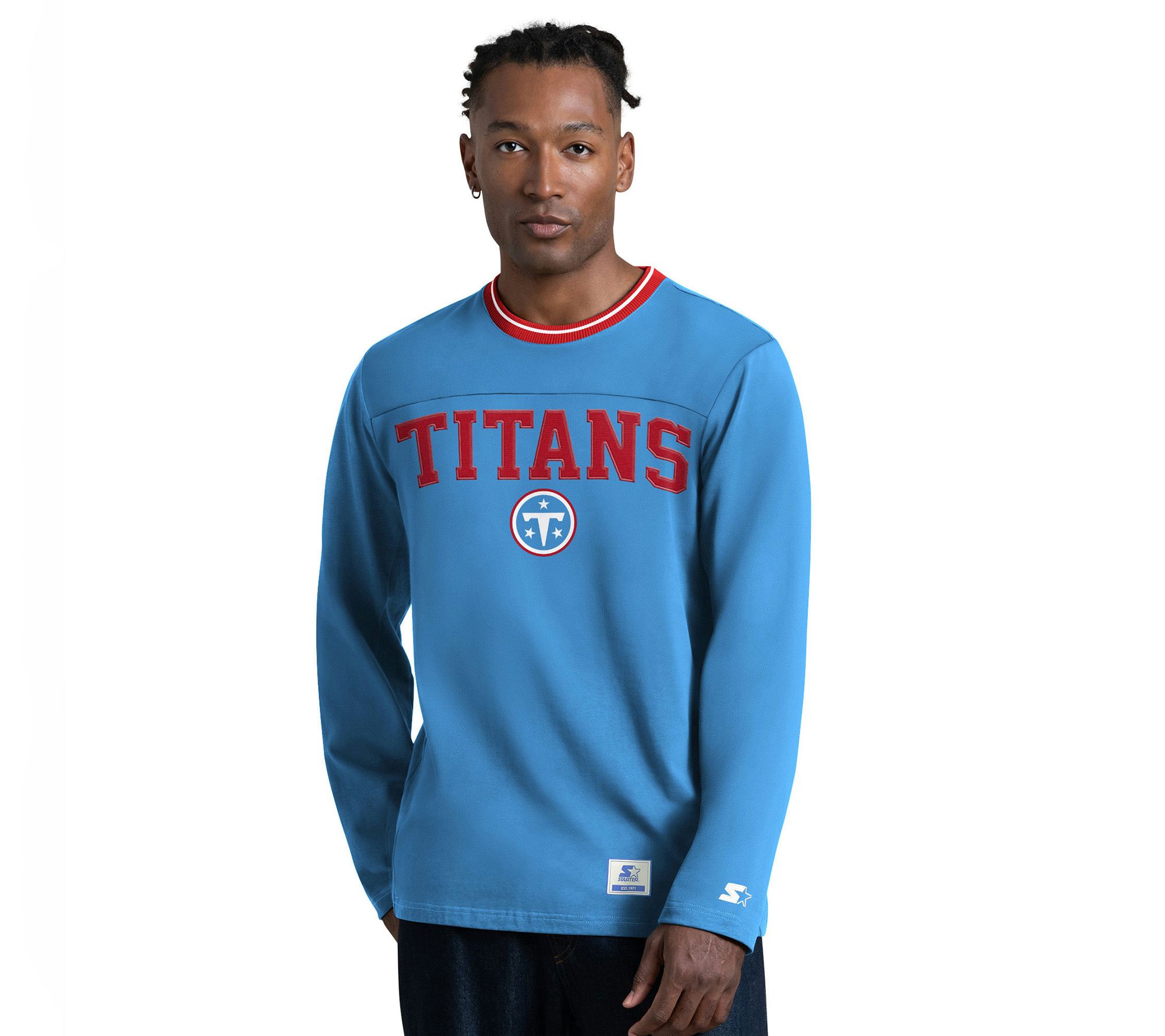 NFL Officially Licensed Starter Men's Rugby Lon g Sleeve T