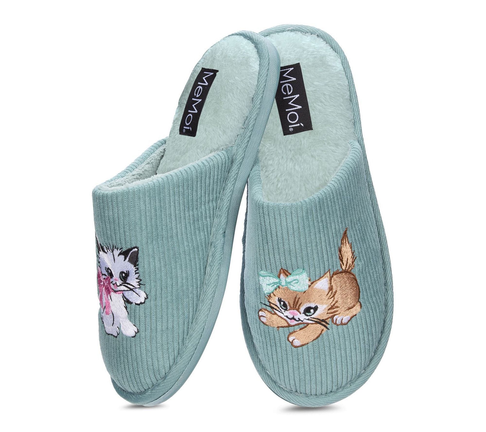 Memoi Retro Kittens Plush Slippers