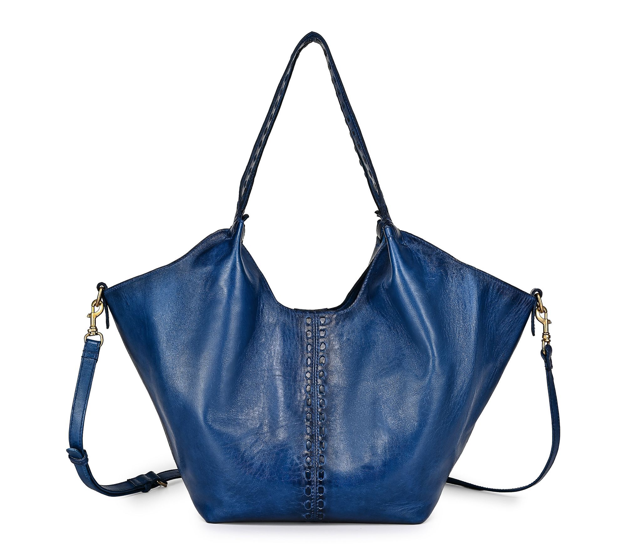 Old Trend Wisteria Small Handwoven Leather Tote