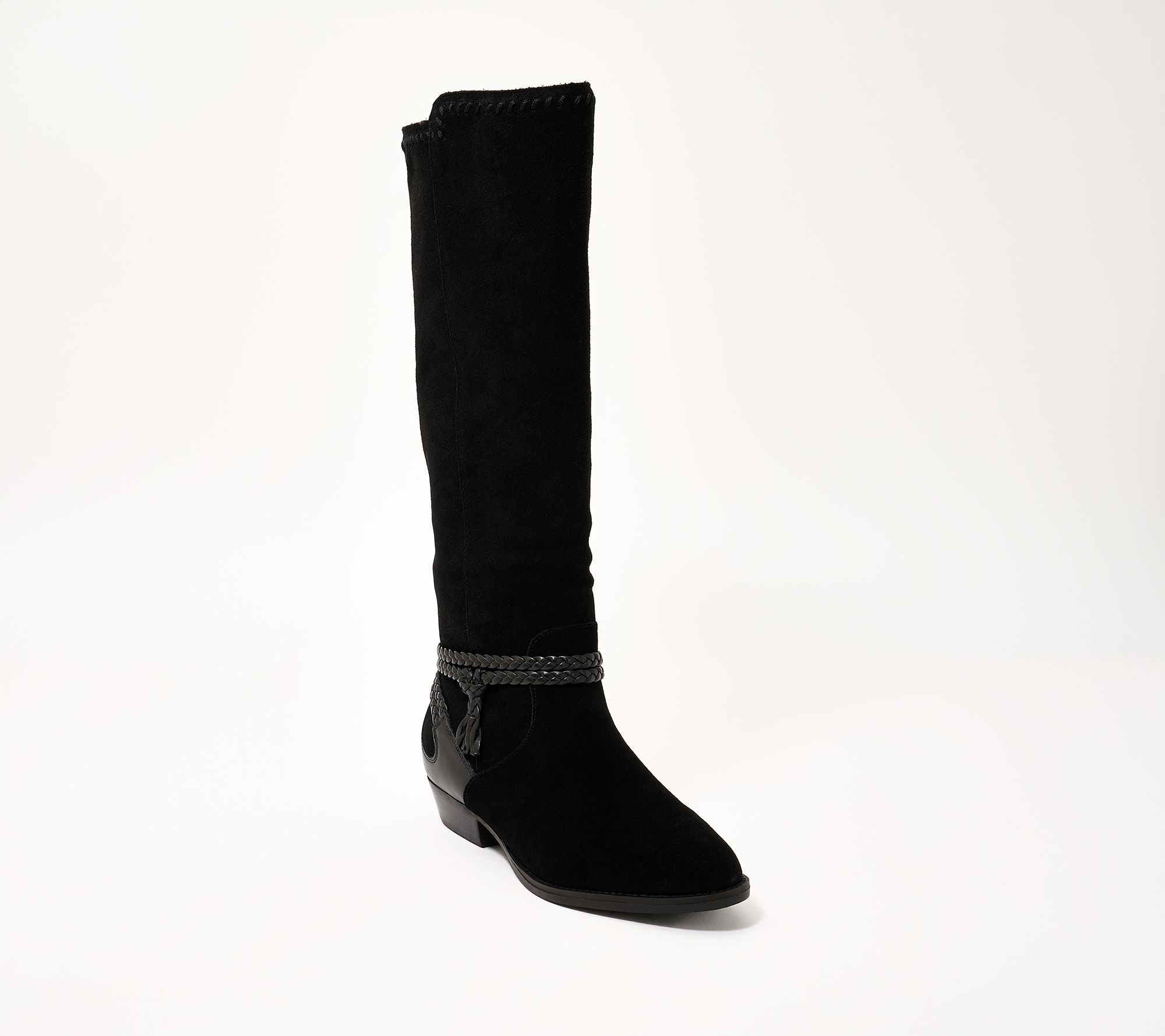 Earth Suede Tall-Shaft Boots -Perla