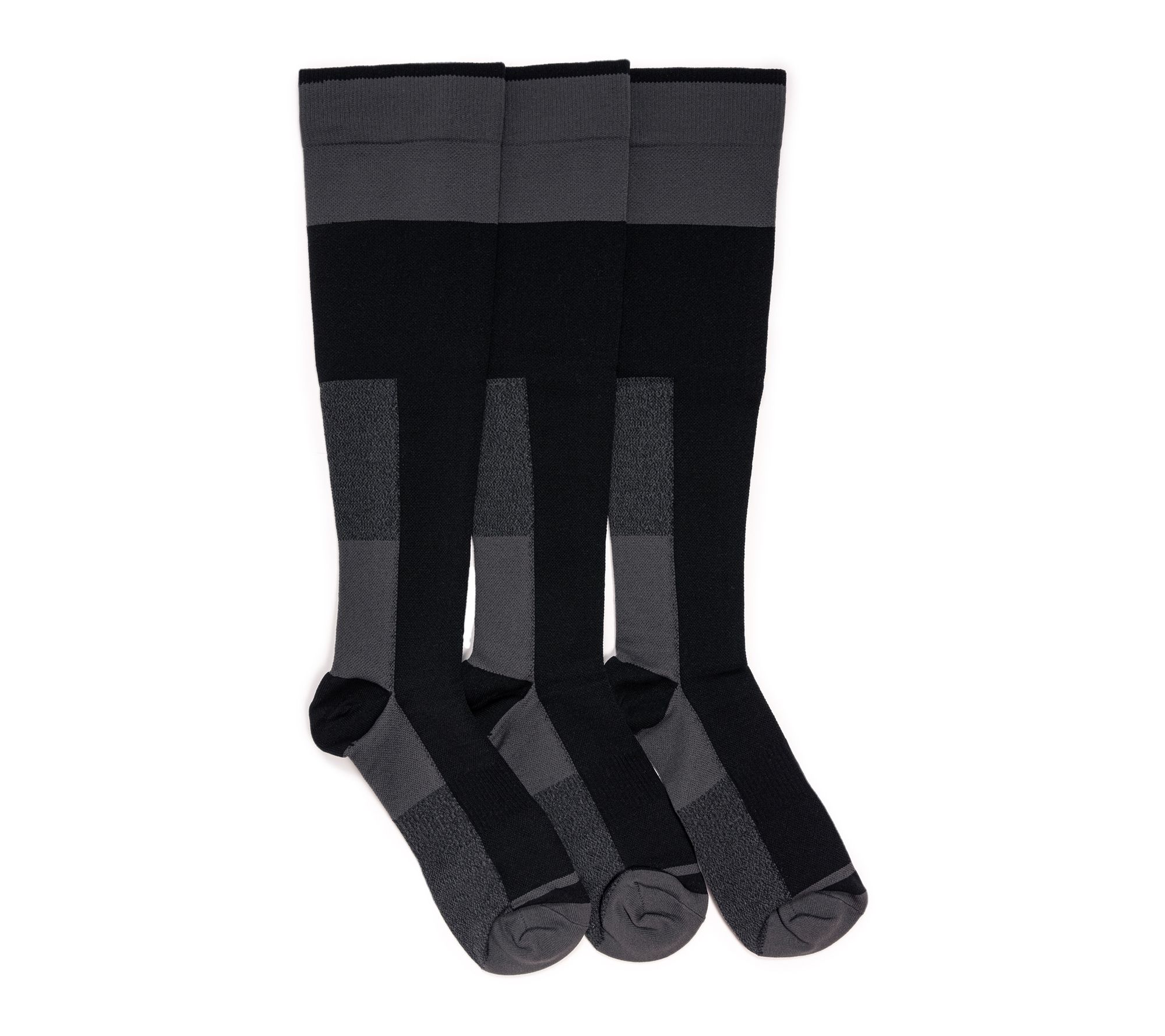 MUK LUKS Ruff & Tuff Workwear Tall Nylon Compression Socks 3PK