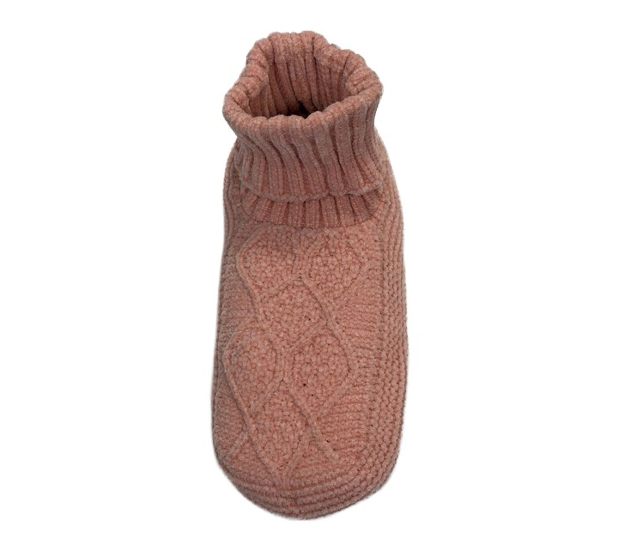 BROOKSTONE LADIES' CHENILLE TURN CUFF SLIPPER SOCK