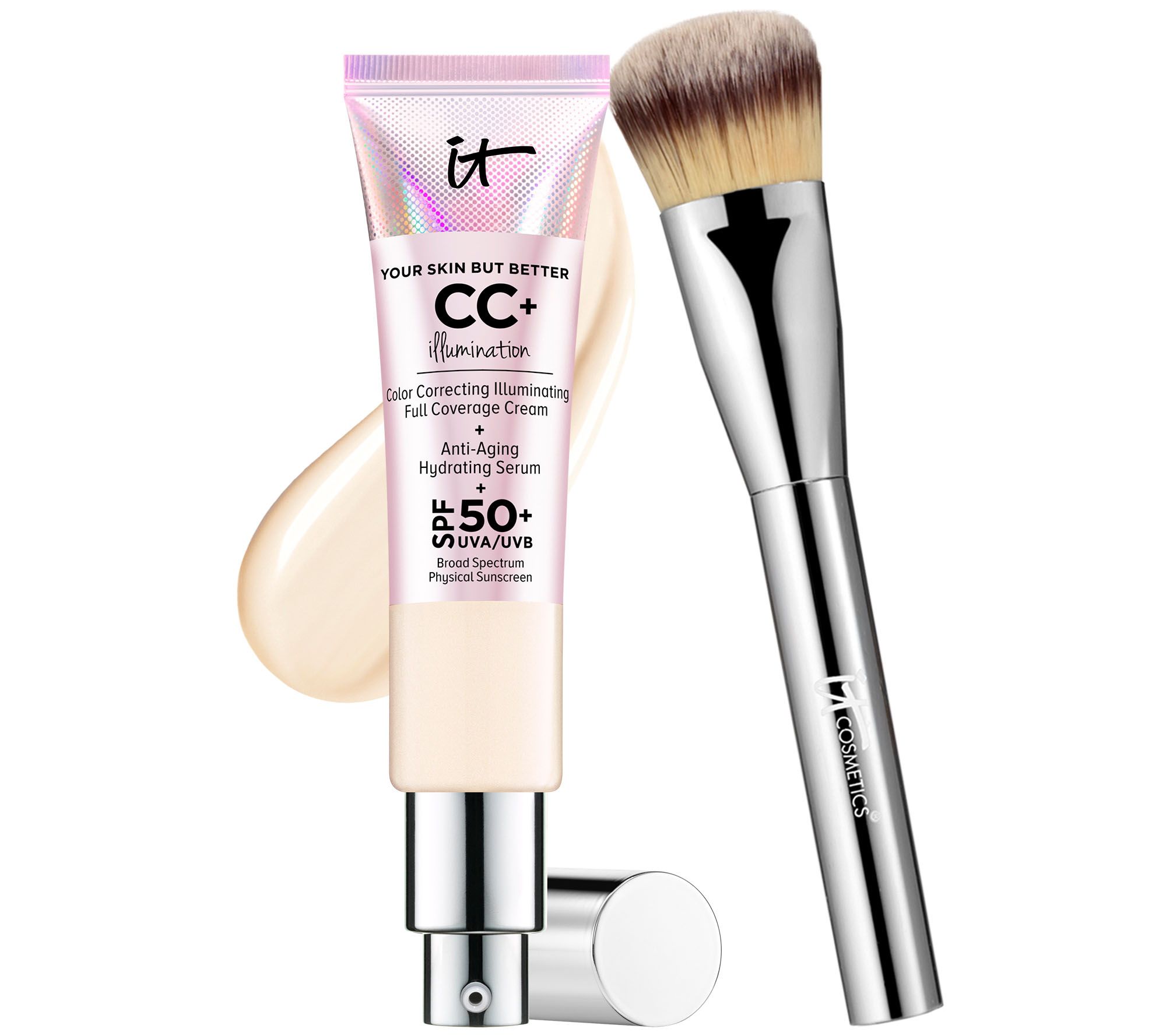 IT Cosmetics Super-Size Full Coverage CC Cream SPF 50 w/Luxe Brush 
