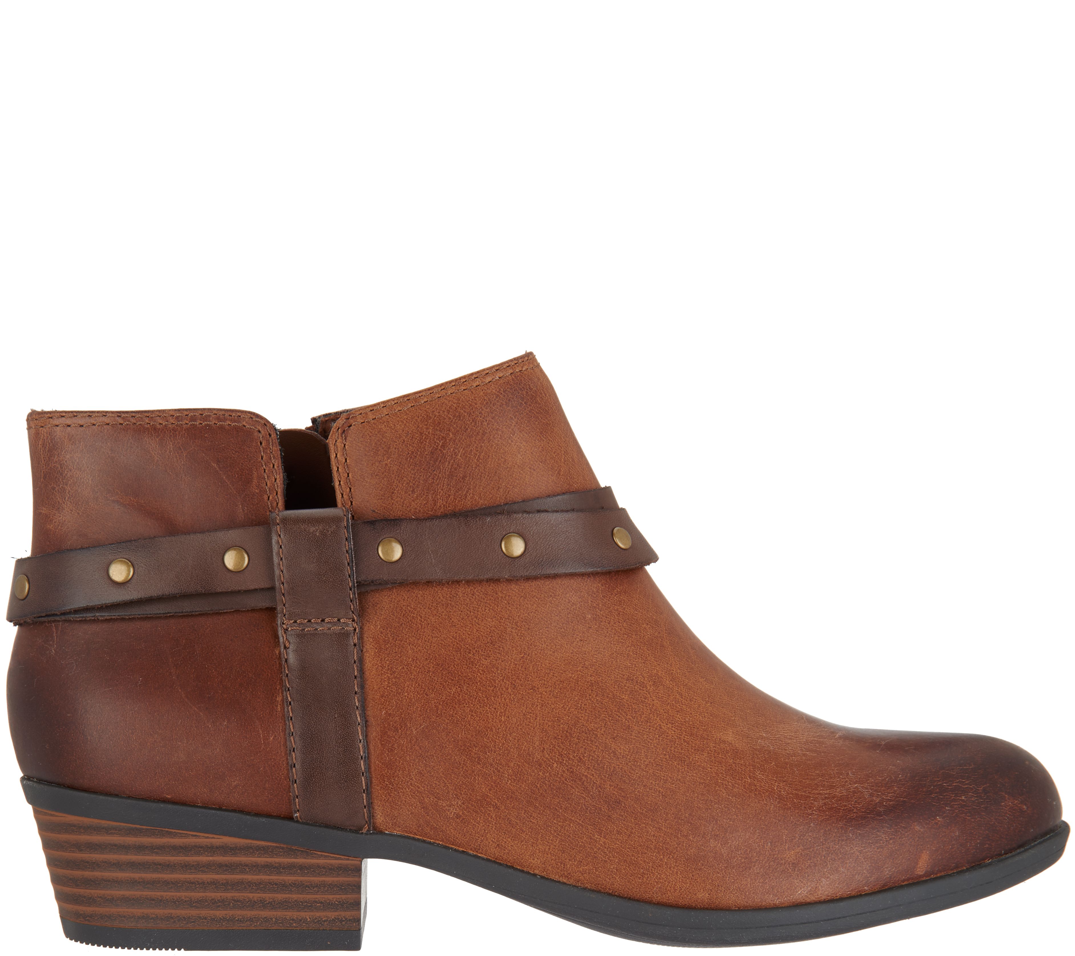 Clarks Leather Side Zip Boots - Addiy Zoie - QVC.com