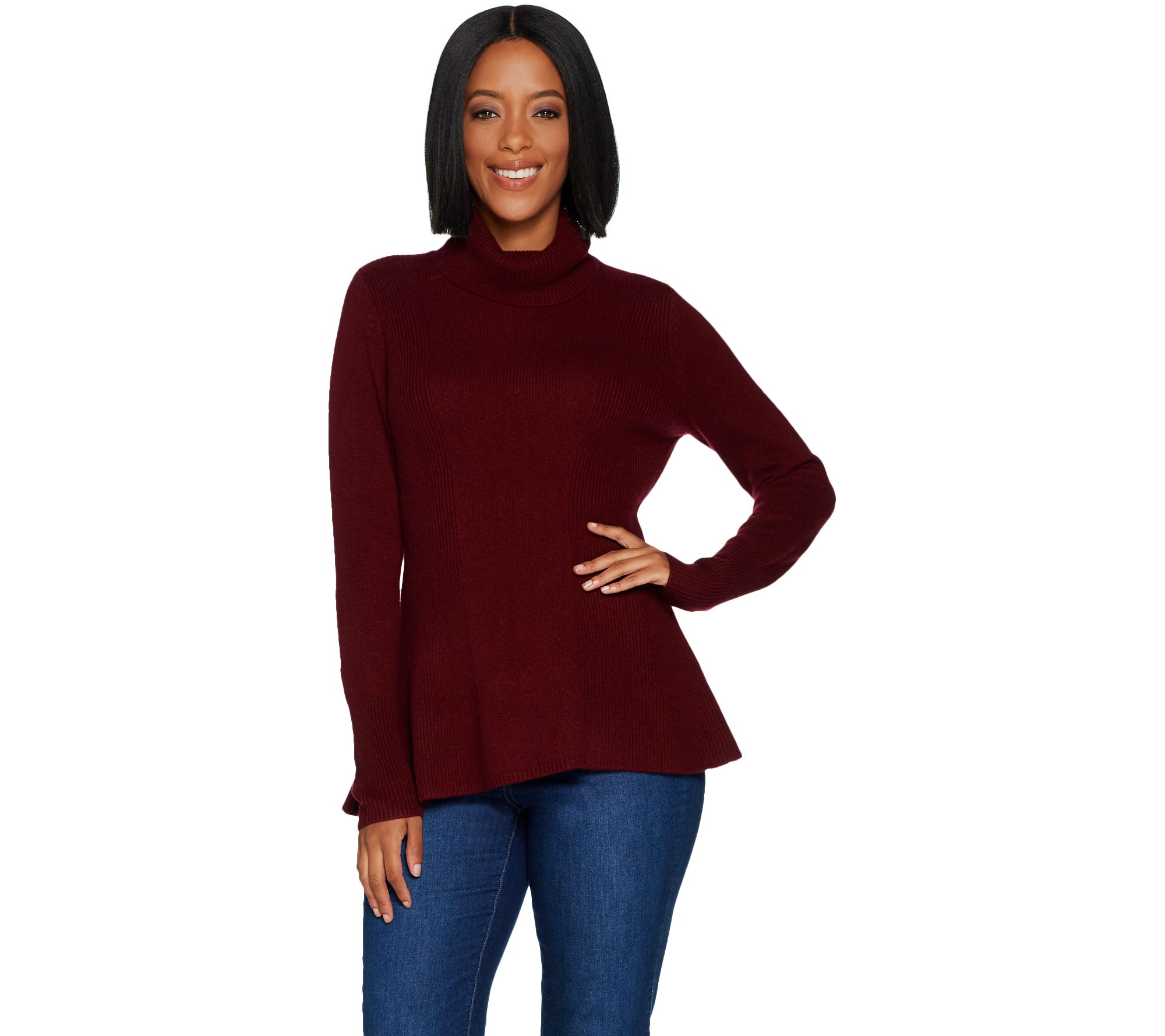 Isaac Mizrahi Live! deals 2-Ply Cashmere Turtleneck Sweater