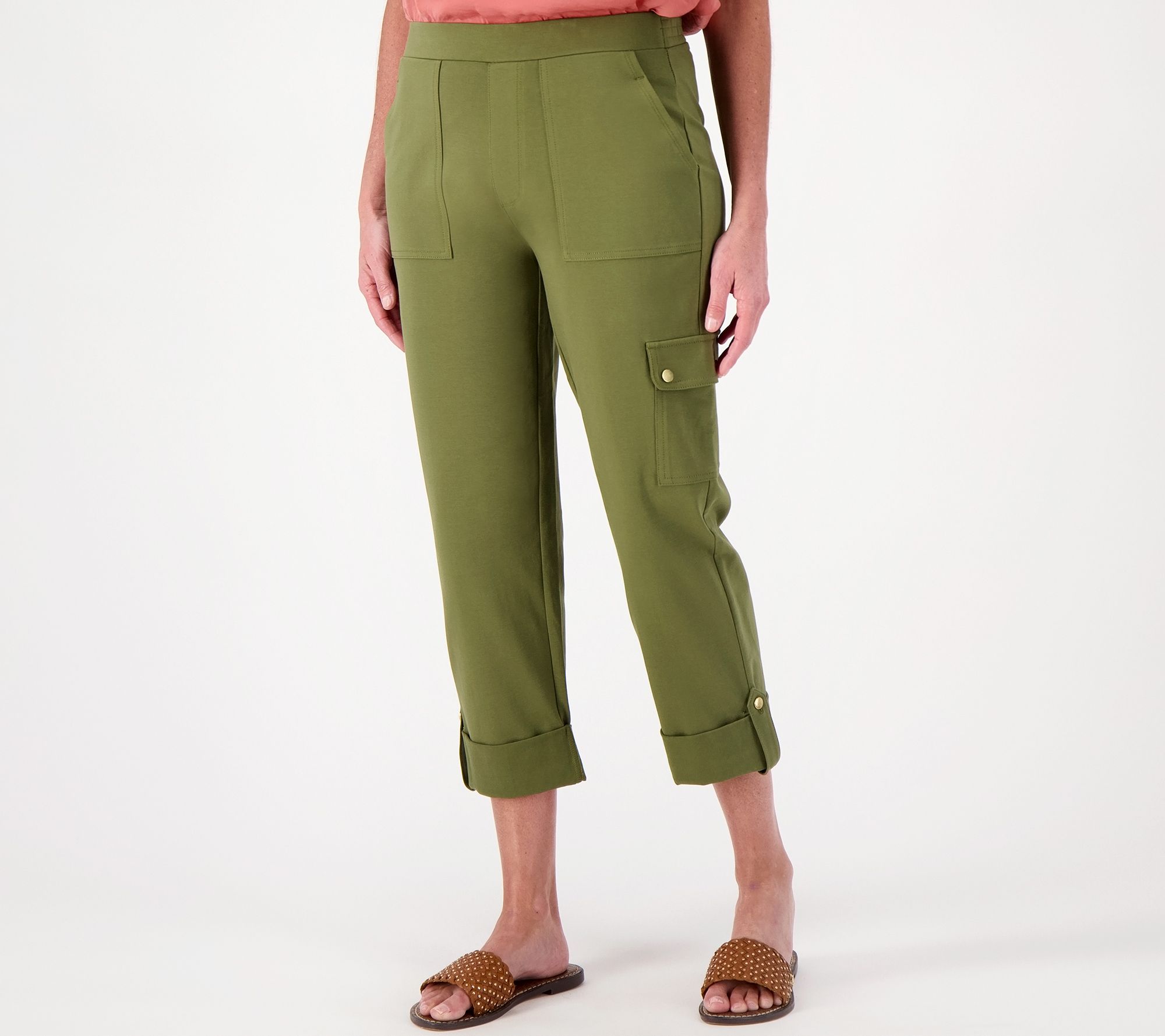SUSAN GRAVER WOMENS Premium Stretch Crop Pants Medium M Black A303340  £21.73 - PicClick UK