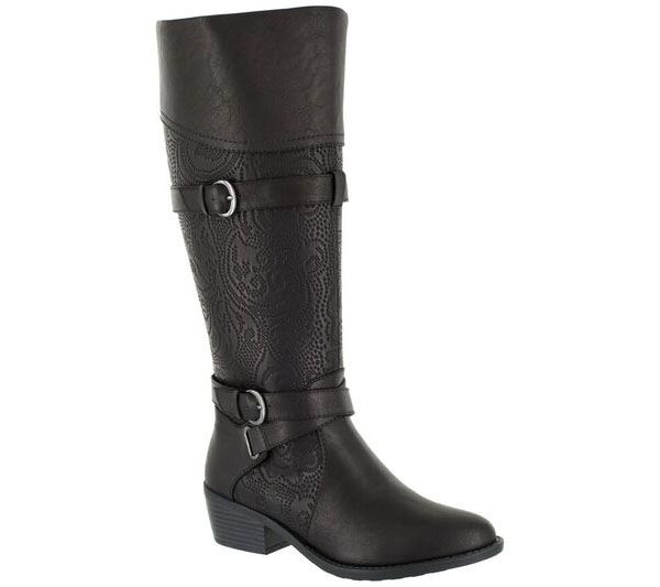 qvc tall leather boots