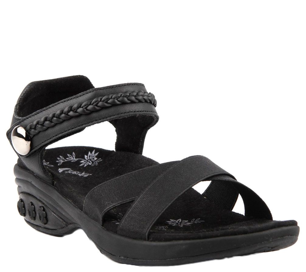 adjustable strap wedge sandals