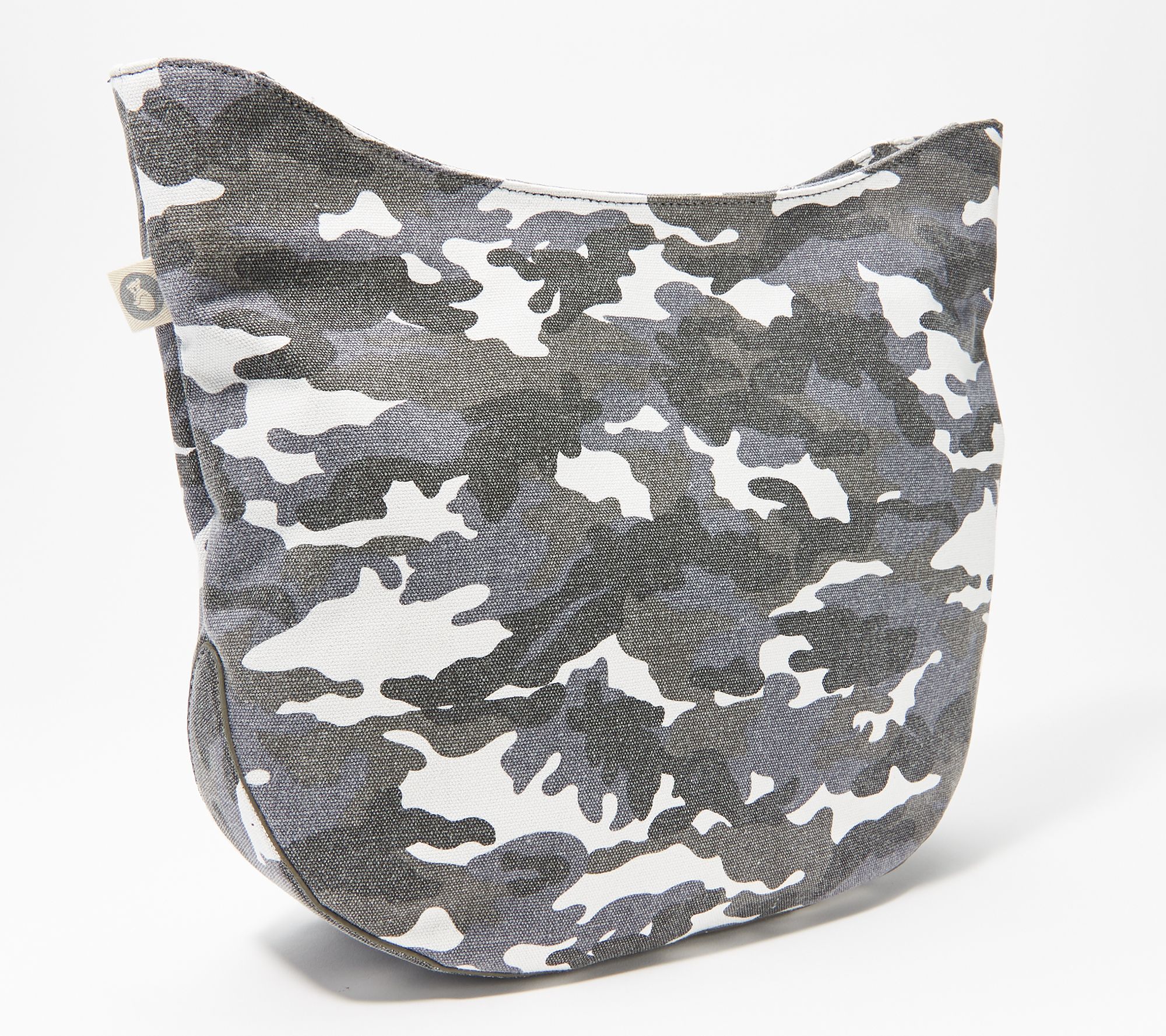 Quilted Koala Large Canvas City Crossbody Bag with Striped Strap