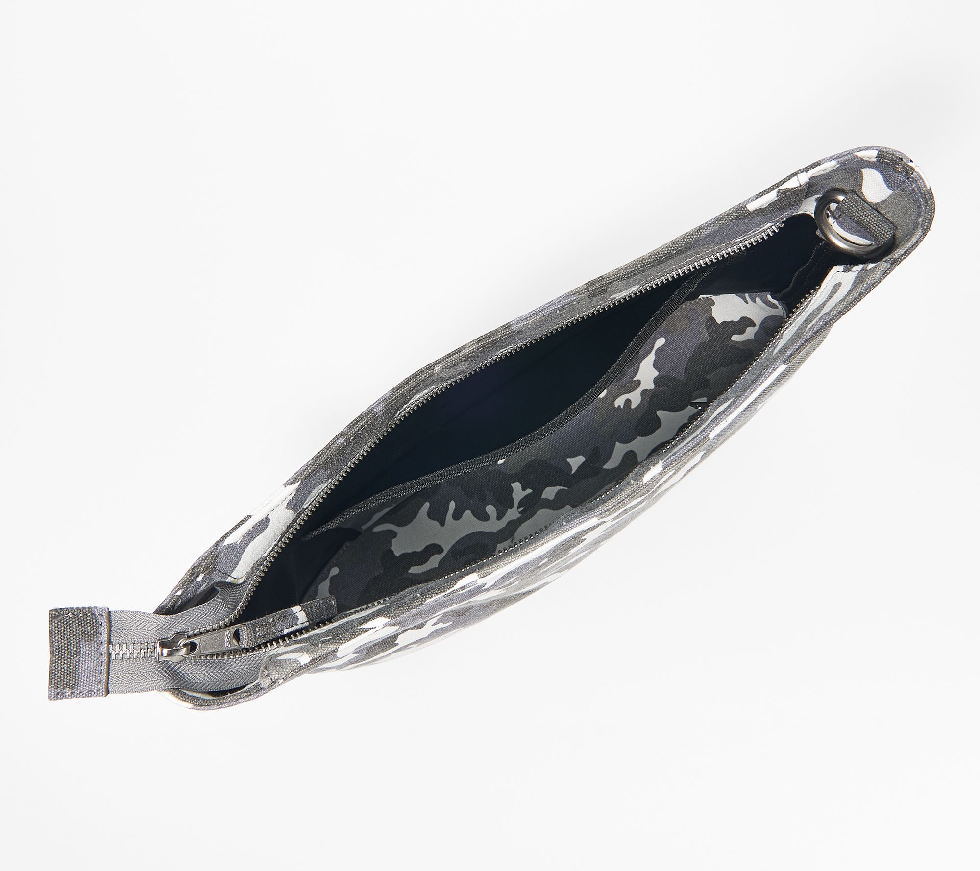 Quilted Koala Large Canvas City Crossbody Bag with Striped Strap